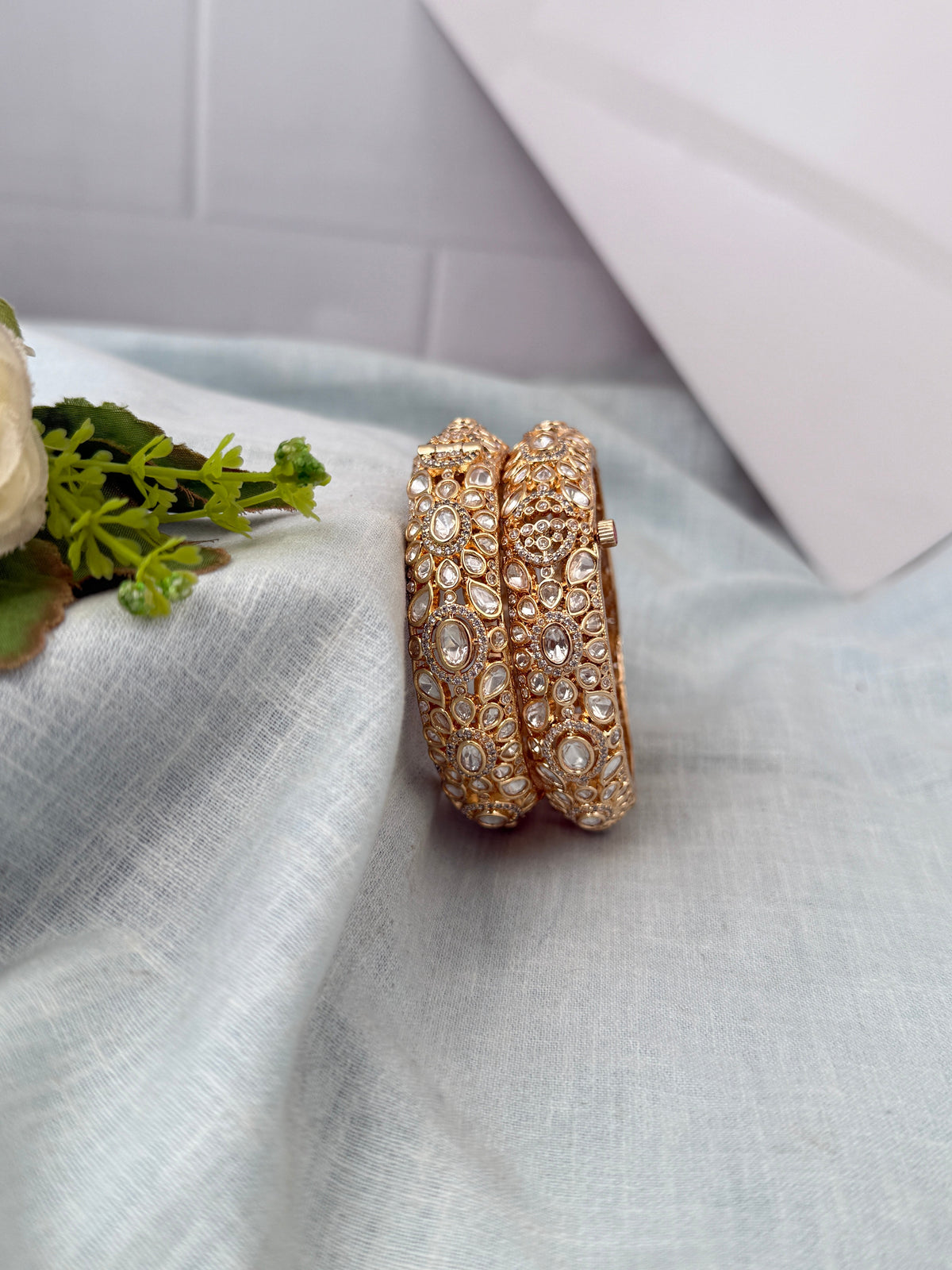 Antique temple style bridal bangles for women by Mahila