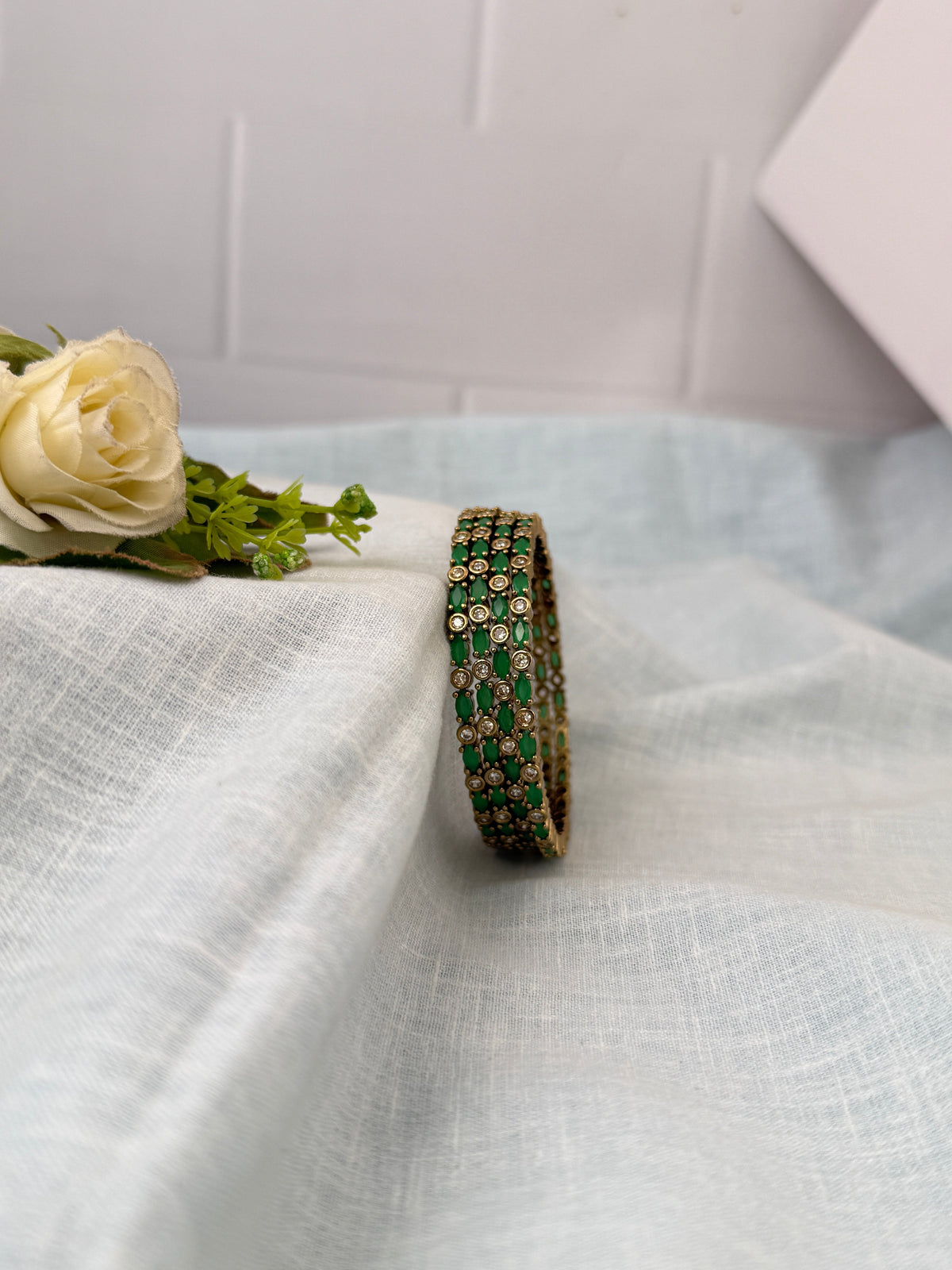 Antique temple style bridal bangles for women by Mahila