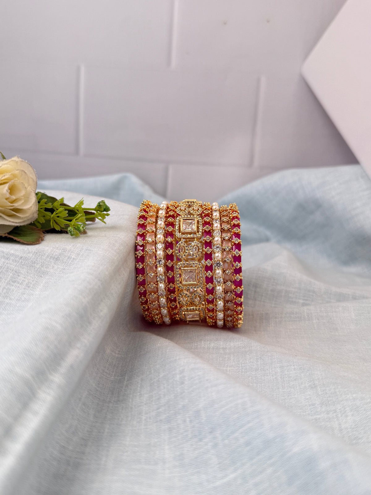 Antique temple style bridal bangles for women by Mahila