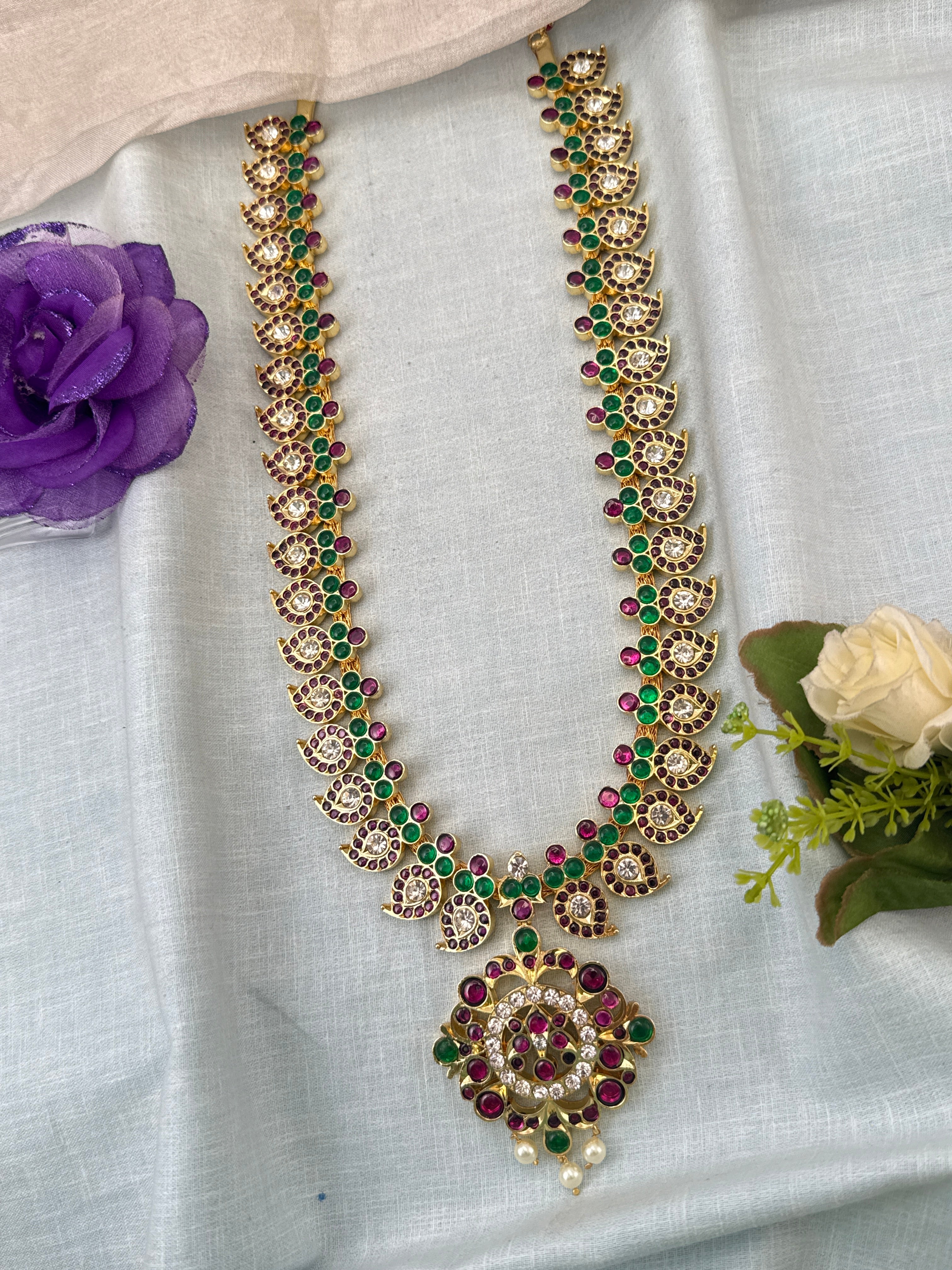 Bharatnatyam jewellery, bharatanatyam necklace sets, dance jewellery, pure kemp jewellery