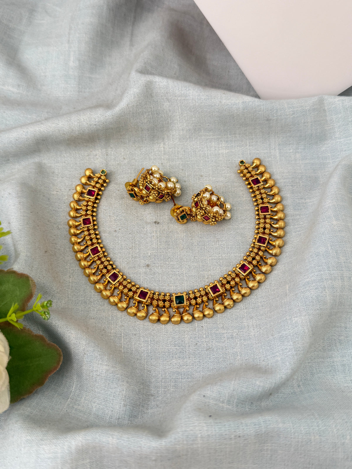 Antique temple necklace for women