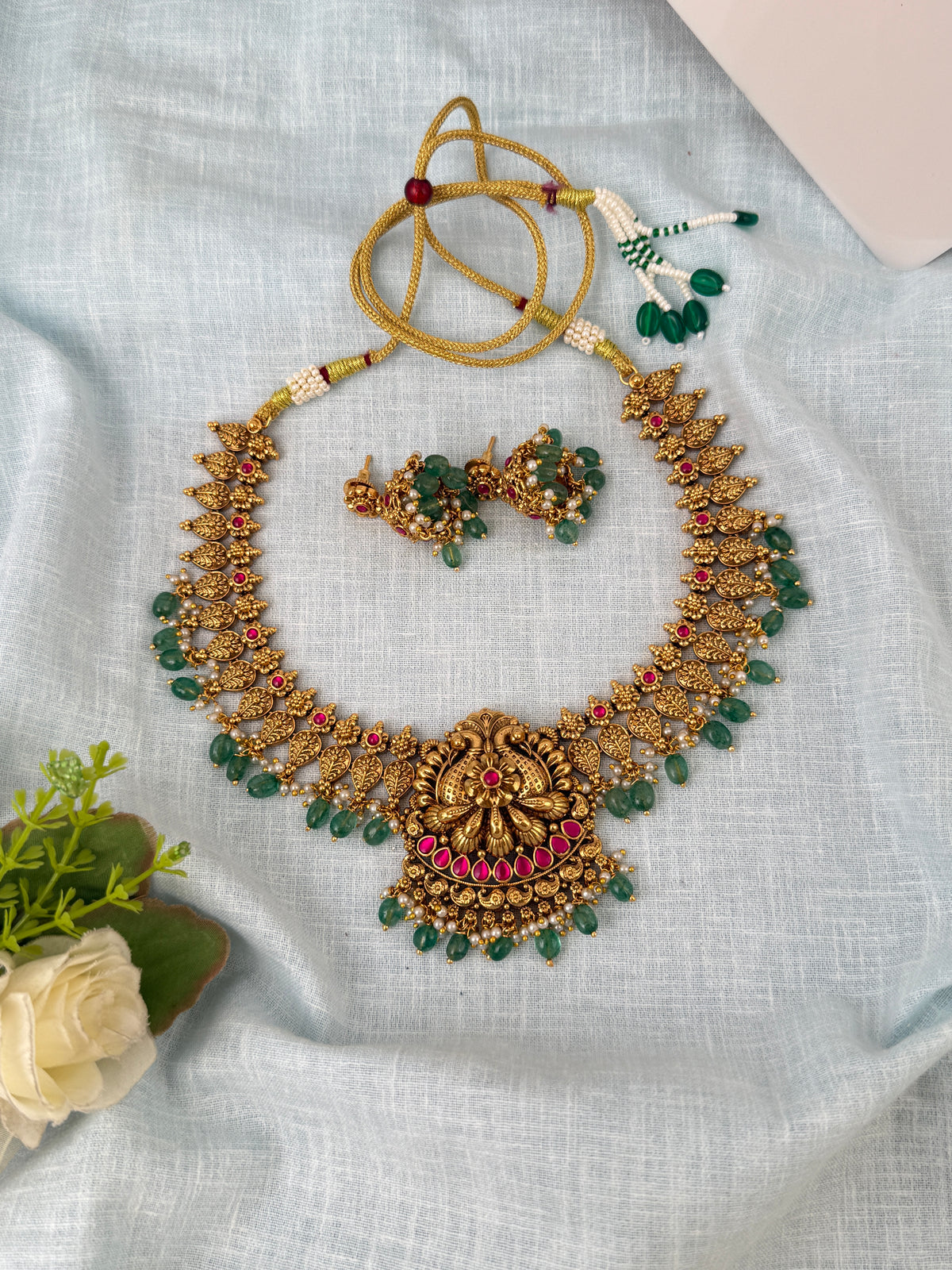 Antique temple necklace for women