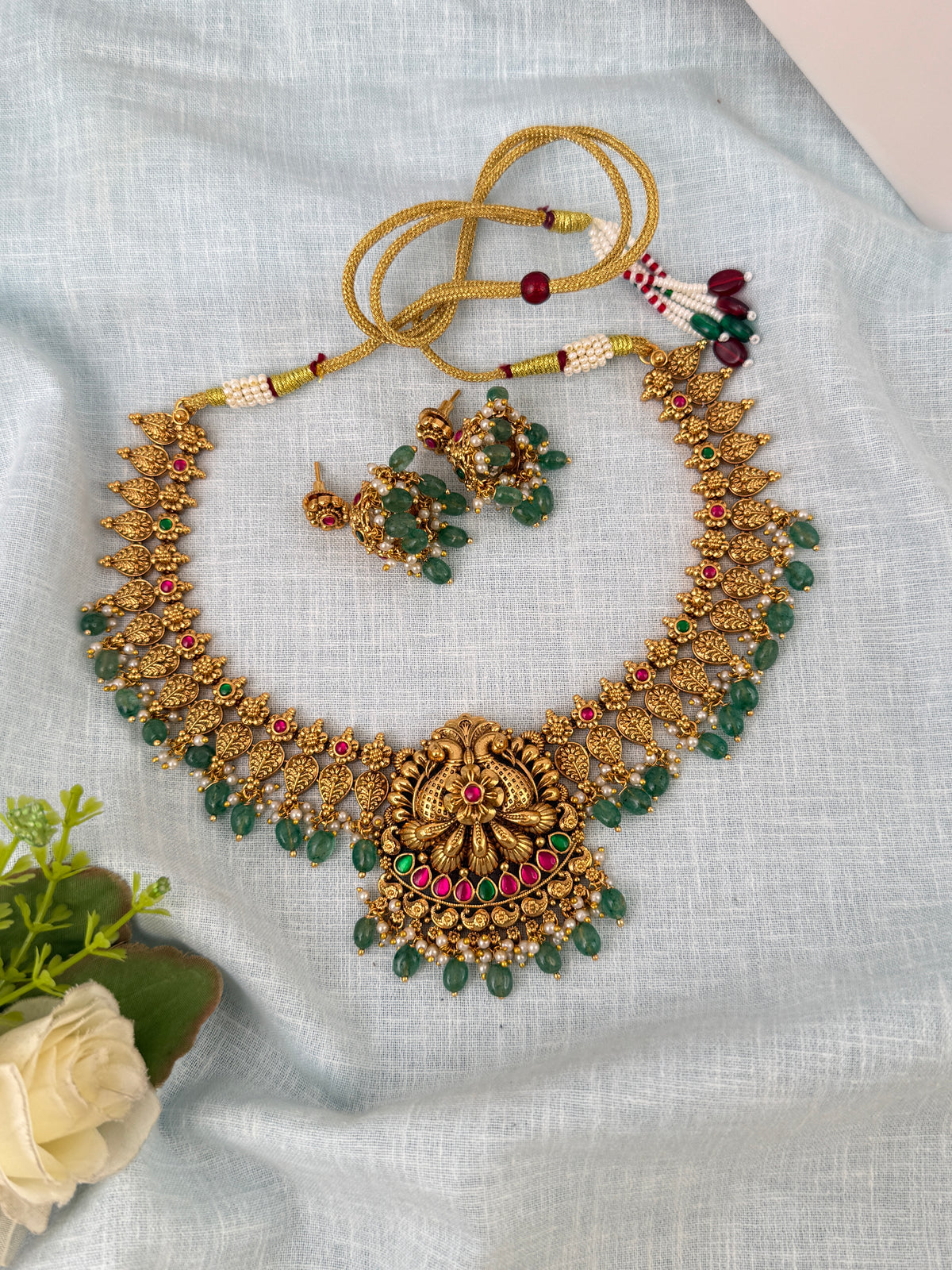 Antique temple necklace for women
