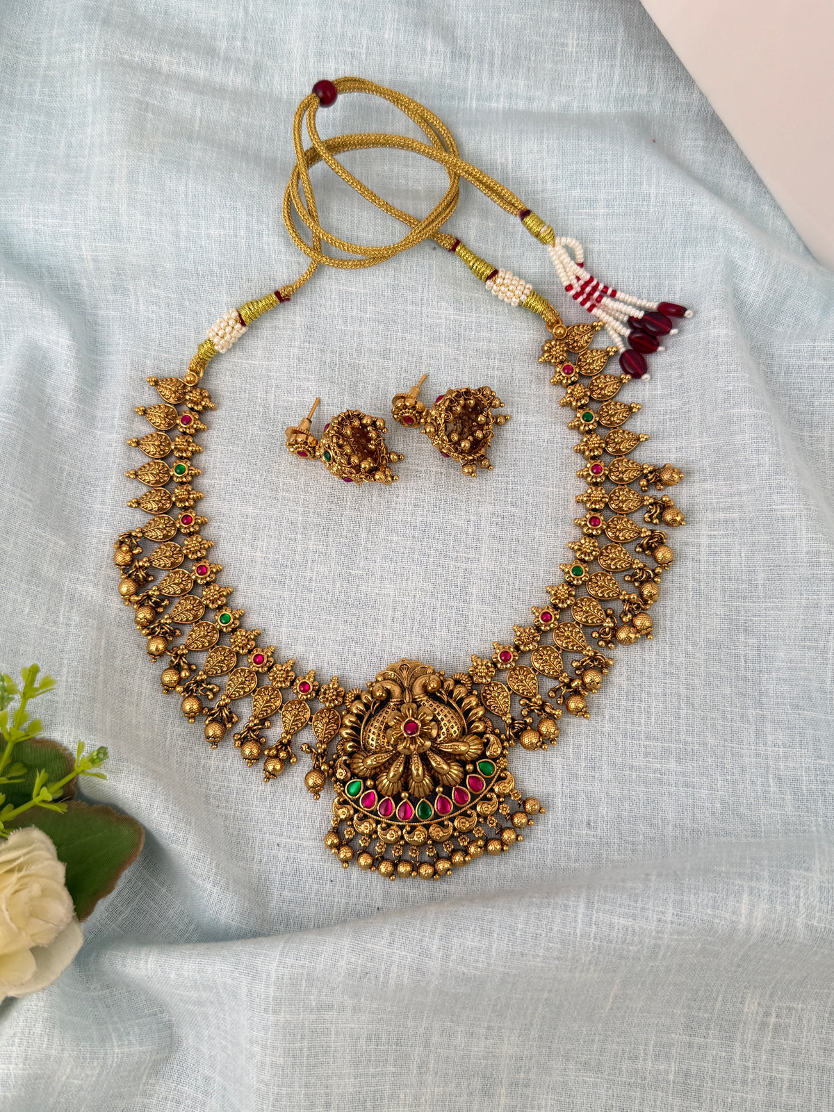 Antique temple necklace for women