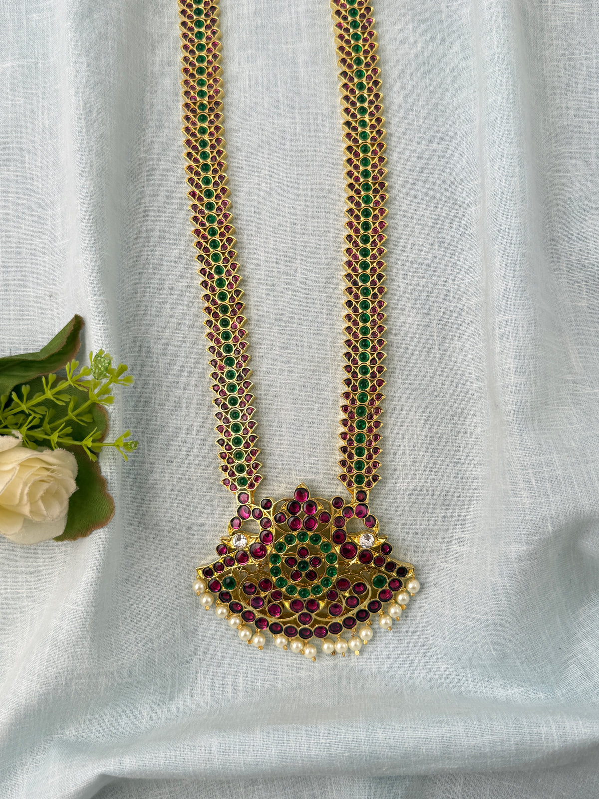 Barathanatyam Classical Necklace Temple In Pure Premium Brass| N0764