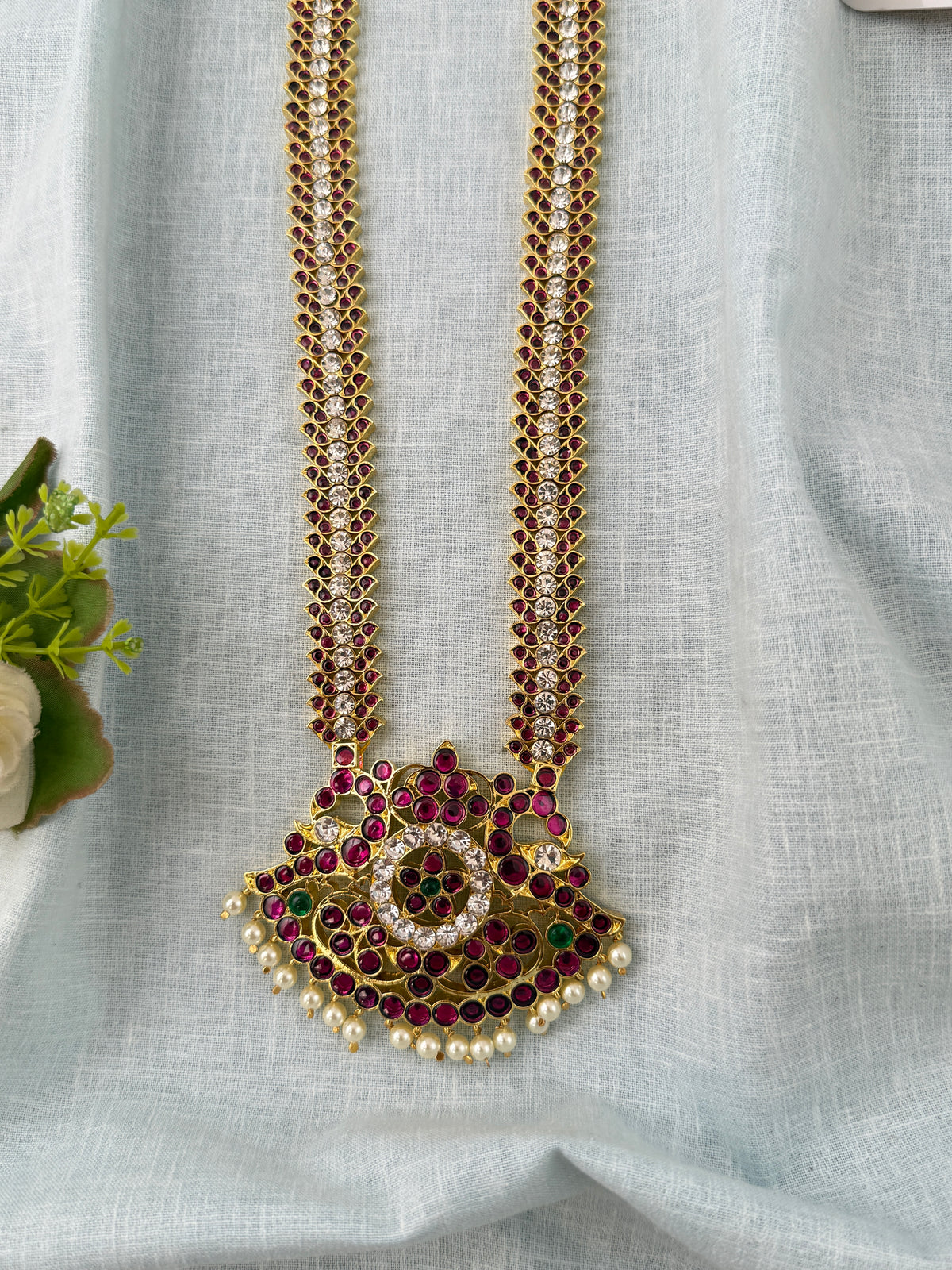 Barathanatyam Classical Necklace Temple In Pure Premium Brass| N0763