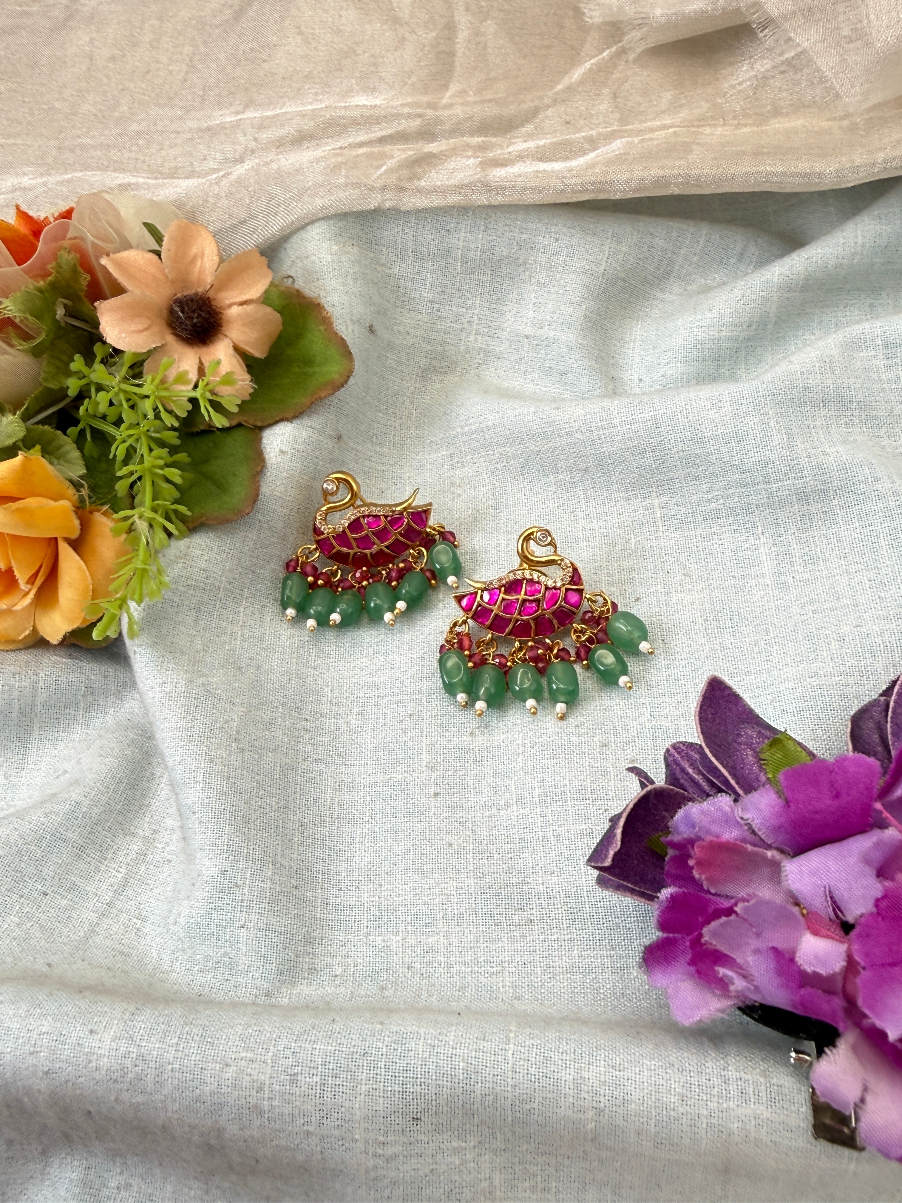 Antique Earrings, Bridal antique earrings, Antique Jhumka