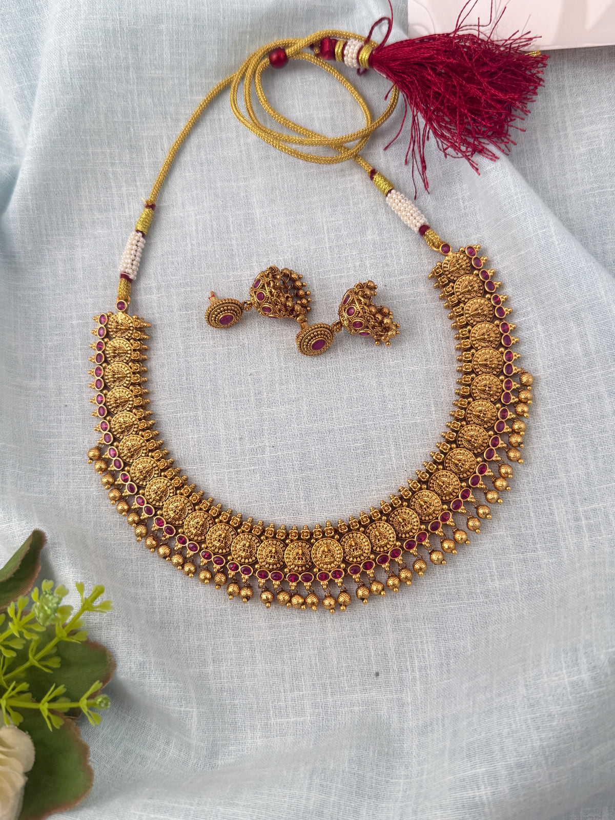 Antique temple necklace for women
