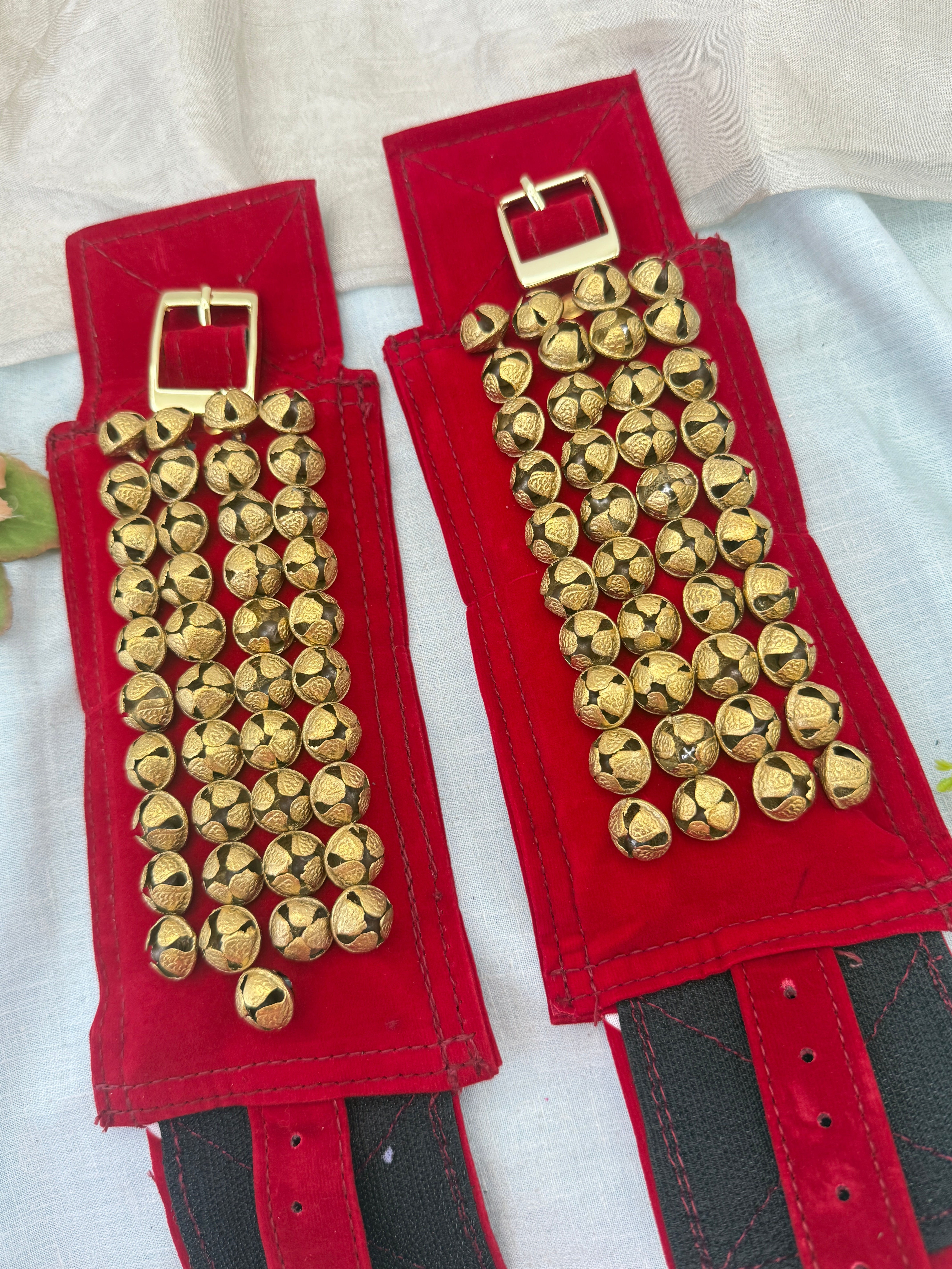 Royal Velvet Bharatanatyam Payal Anklet 4 Line 125