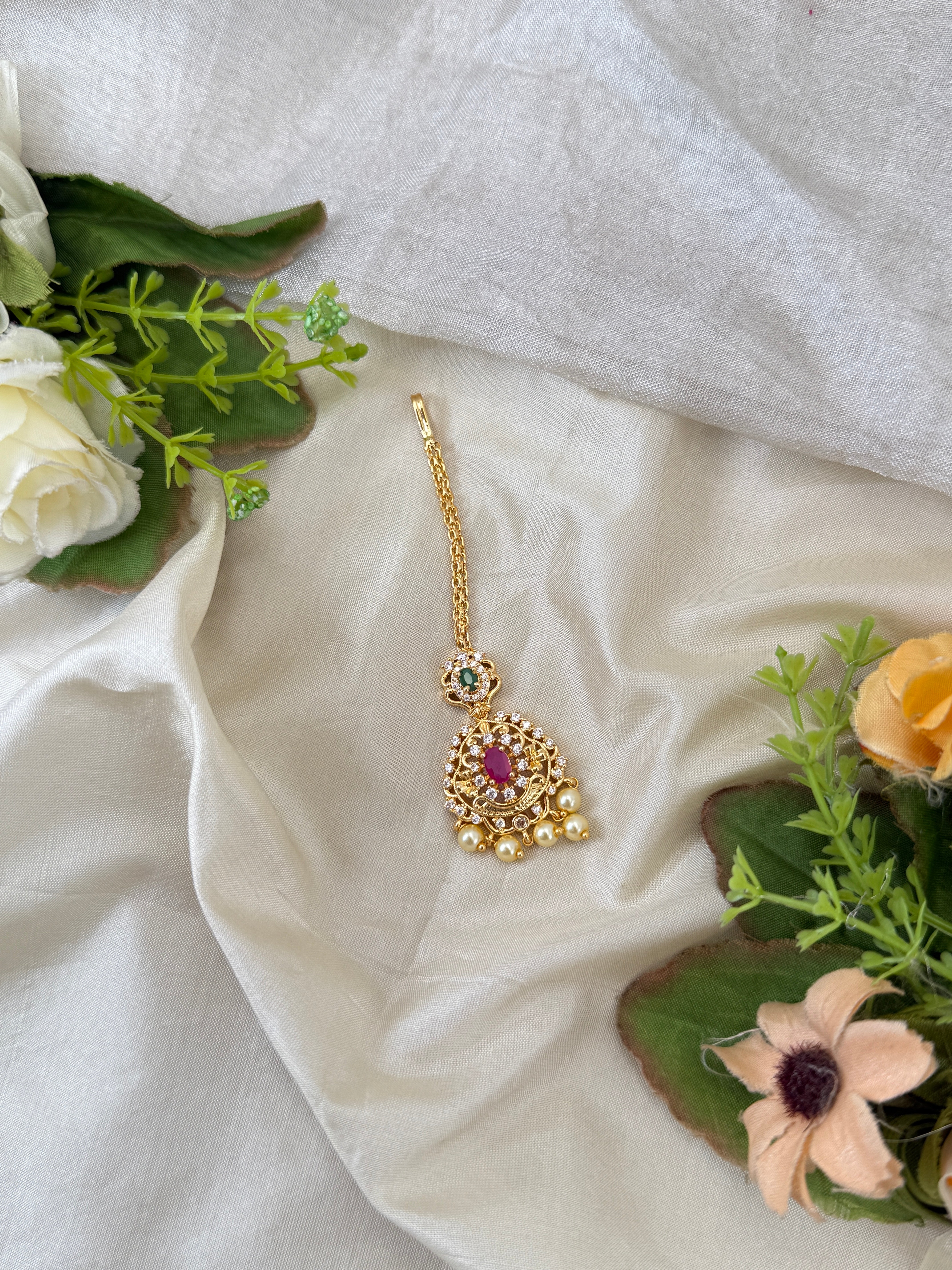 Traditional Gold Jadebille – South Indian Bridal Hair Accessory, jadebille, hair choti