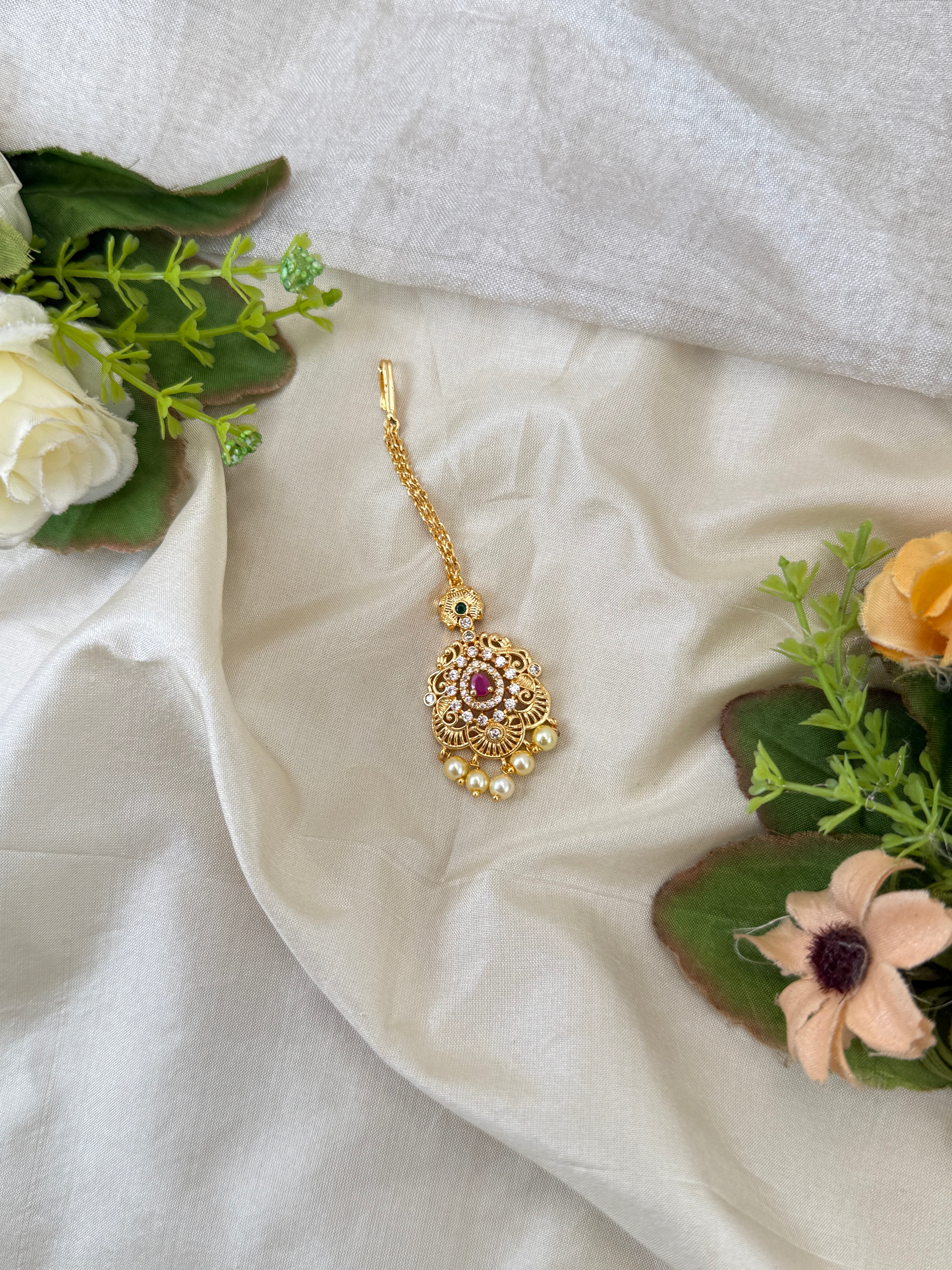 Traditional Gold Jadebille – South Indian Bridal Hair Accessory, jadebille, hair choti