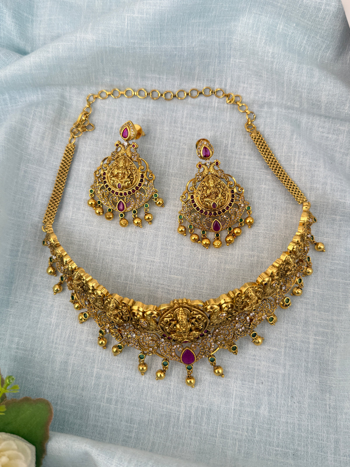 Antique temple necklace for women