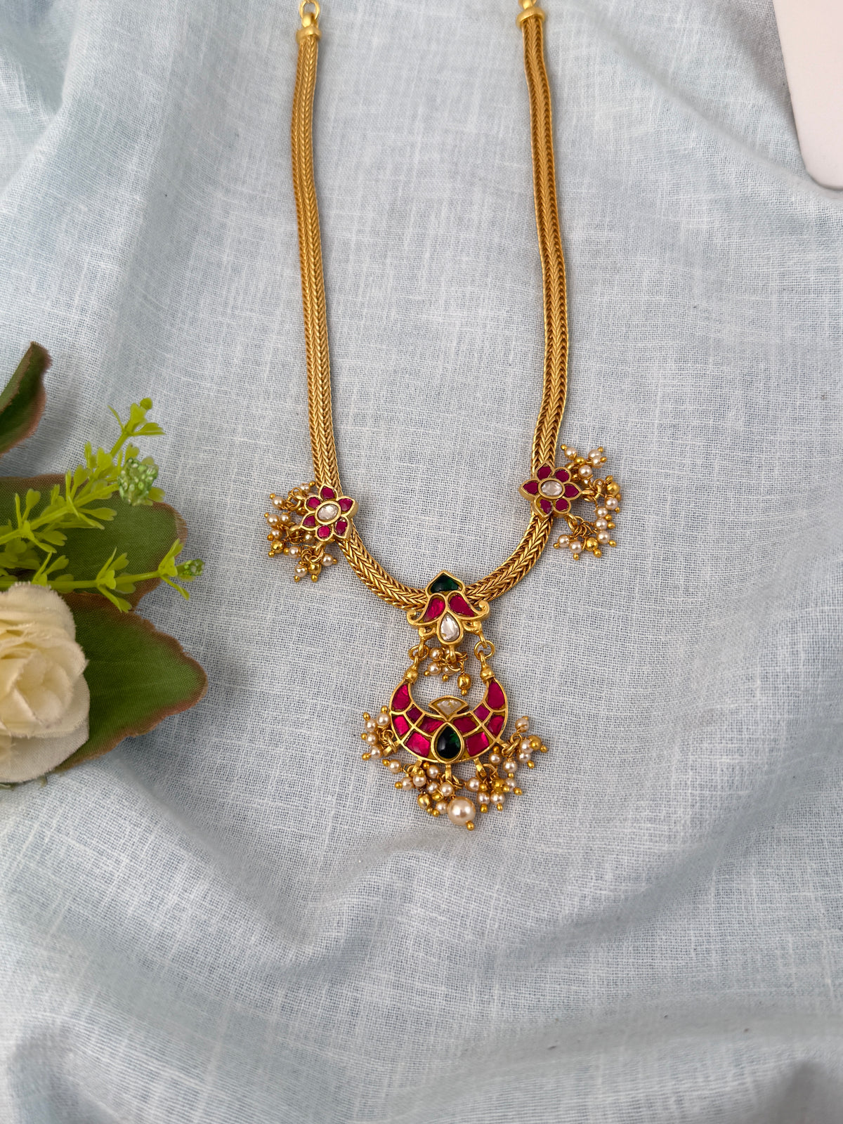 Jadau Kundan Designer Necklace Premium | N0855
