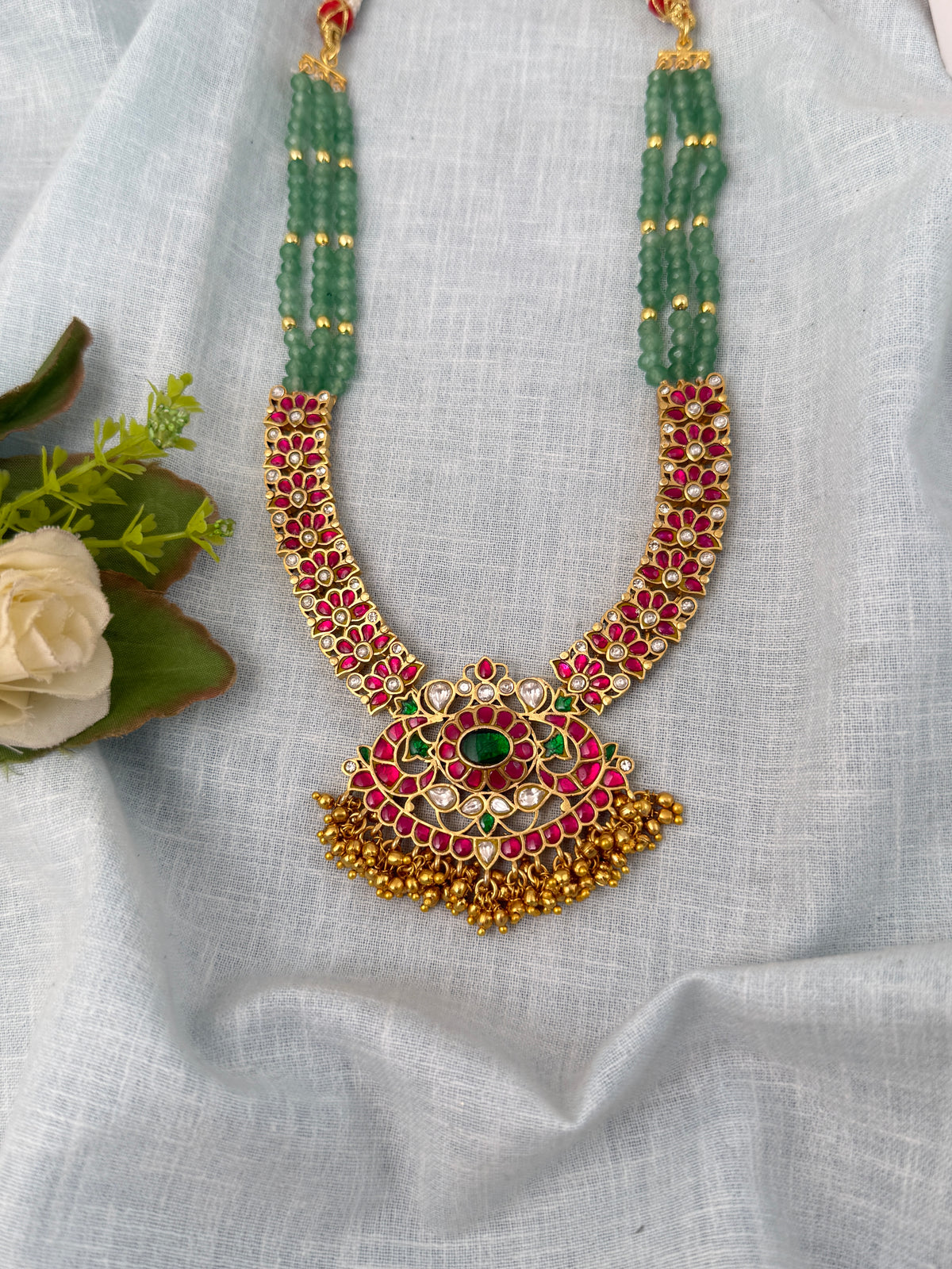 Jadau Kundan Pearl Necklace Royal Pendant Premium | N0691