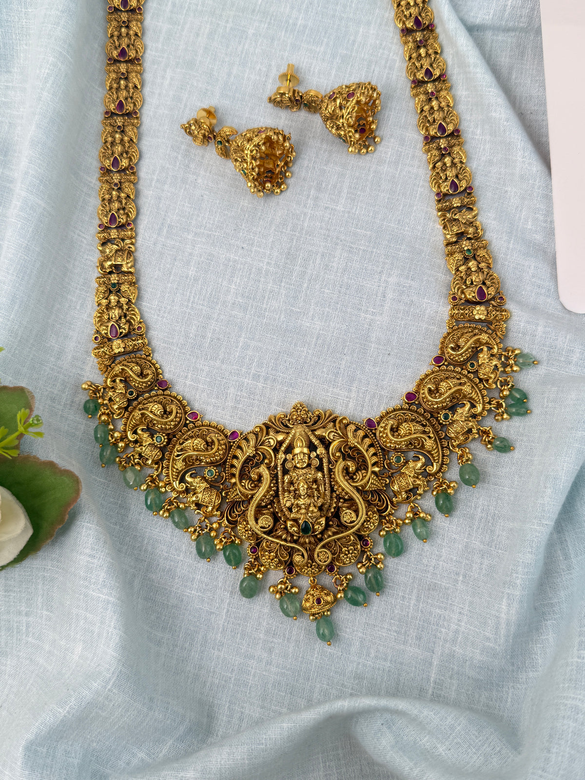 Antique Grand Necklace Venkateshwara Pendant Long Set| N0879