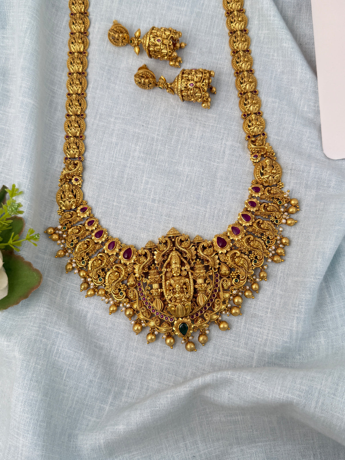 Antique Grand Necklace Venkateshwara Pendant Long Set| N0890