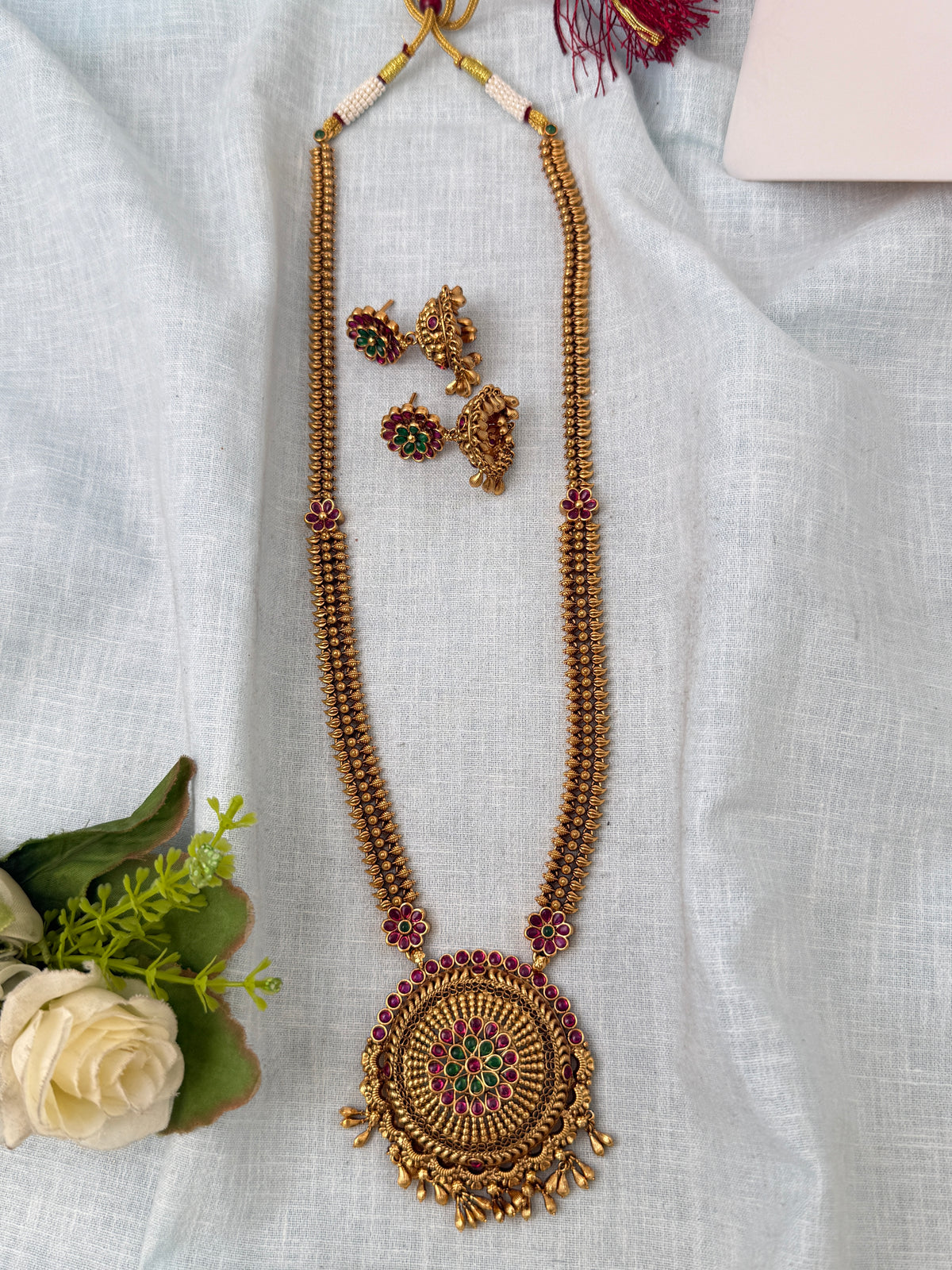 Antique temple necklace for women