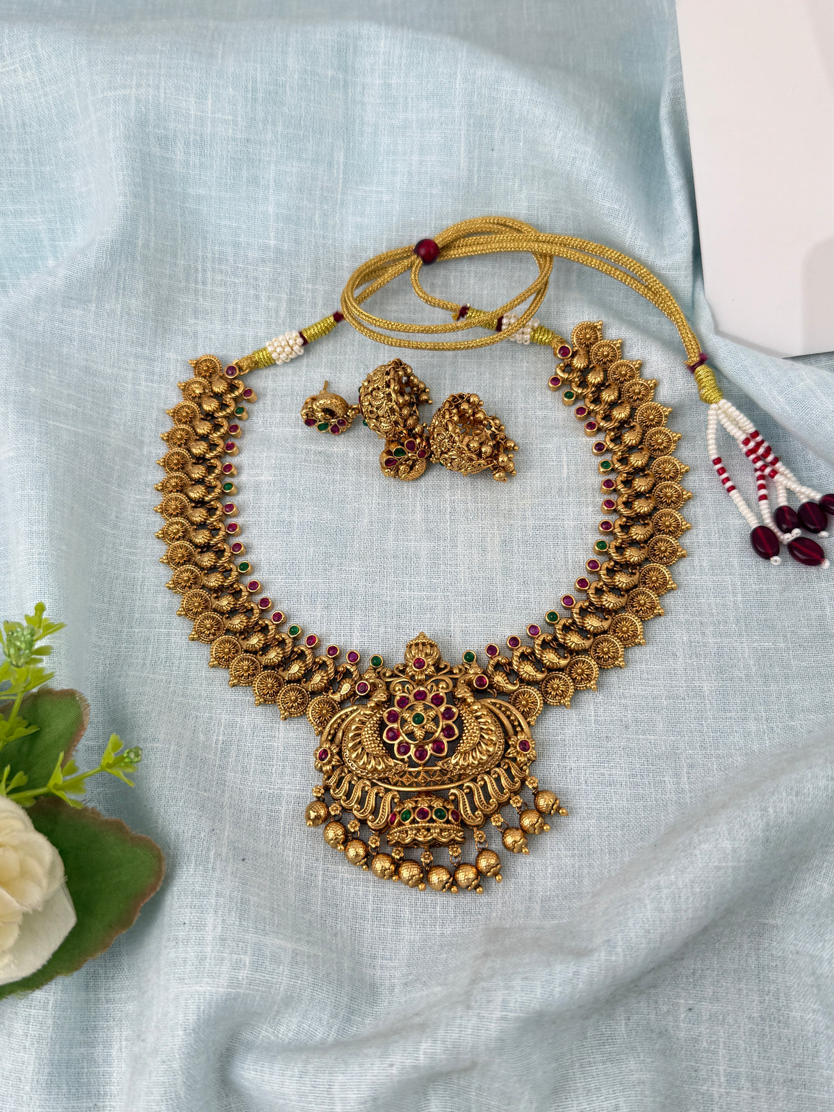 Antique temple necklace for women