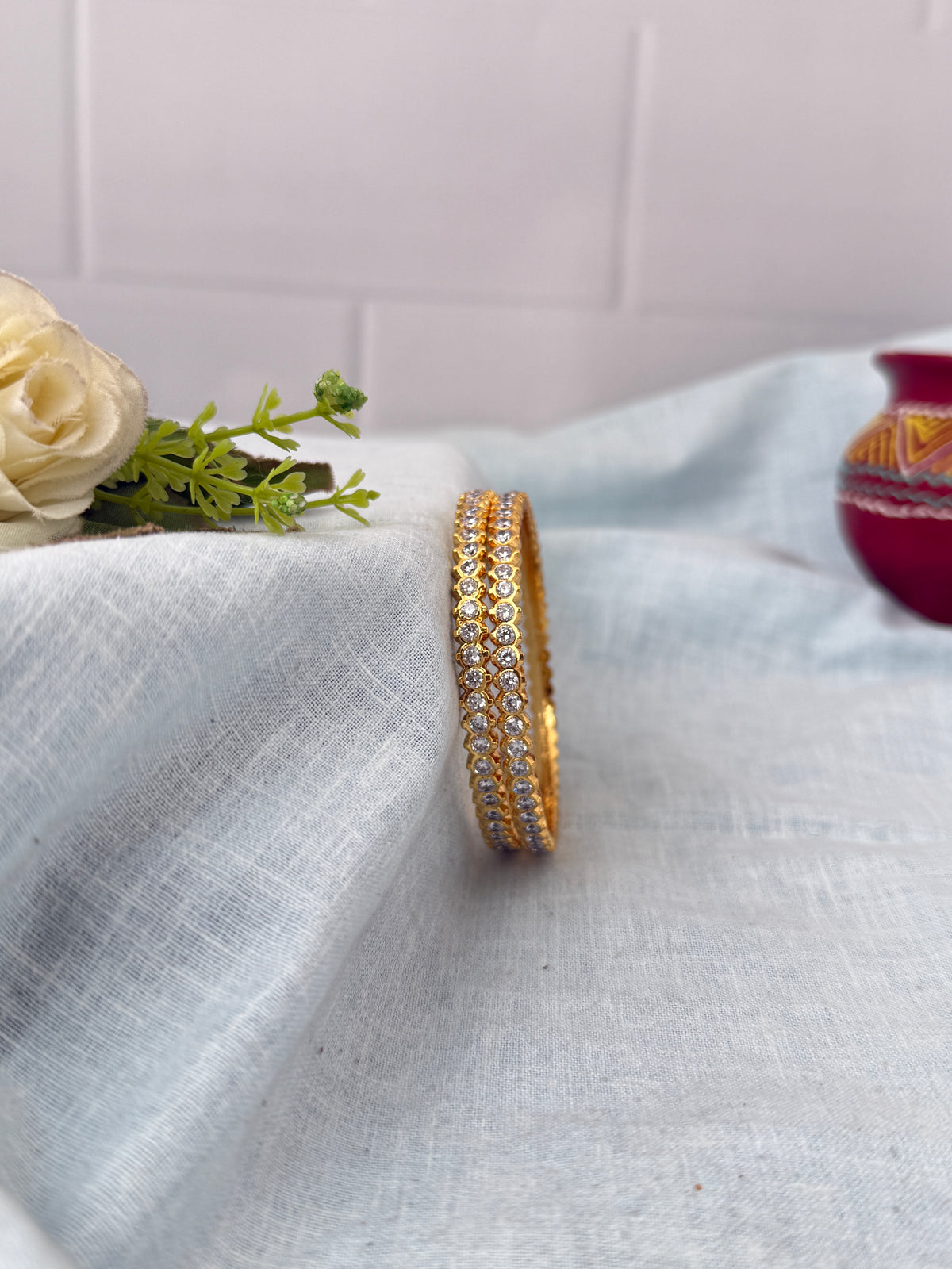 Antique temple style bridal bangles for women by Mahila