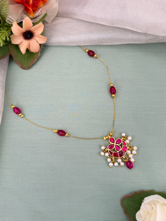 Jadau Kundan Invisible Chain Necklace 529