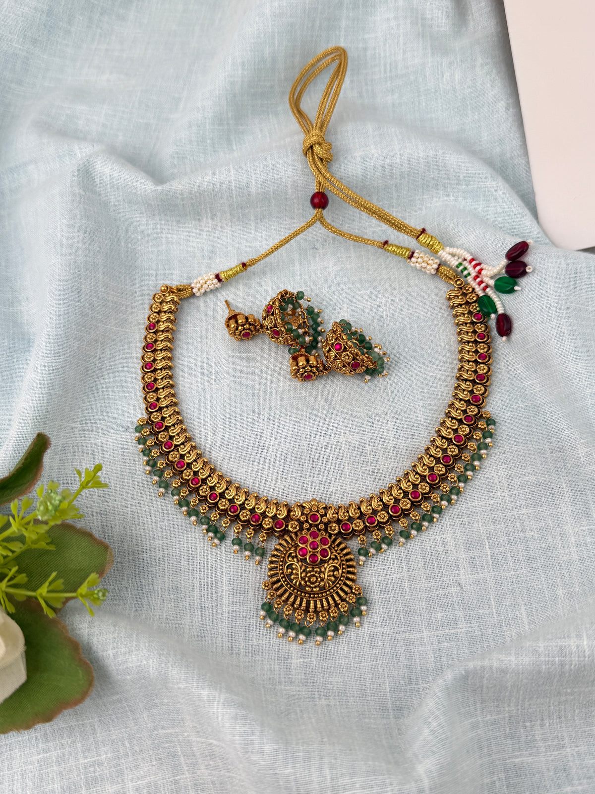 Antique temple necklace for women
