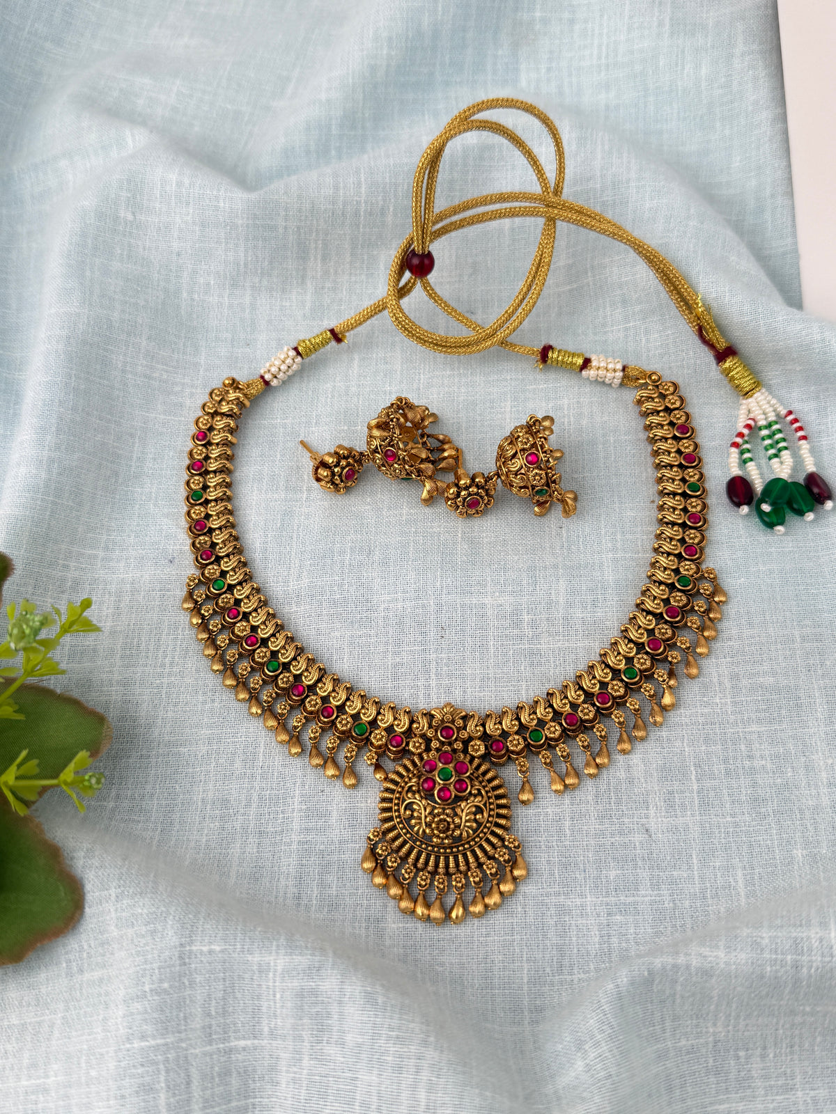 Antique temple necklace for women