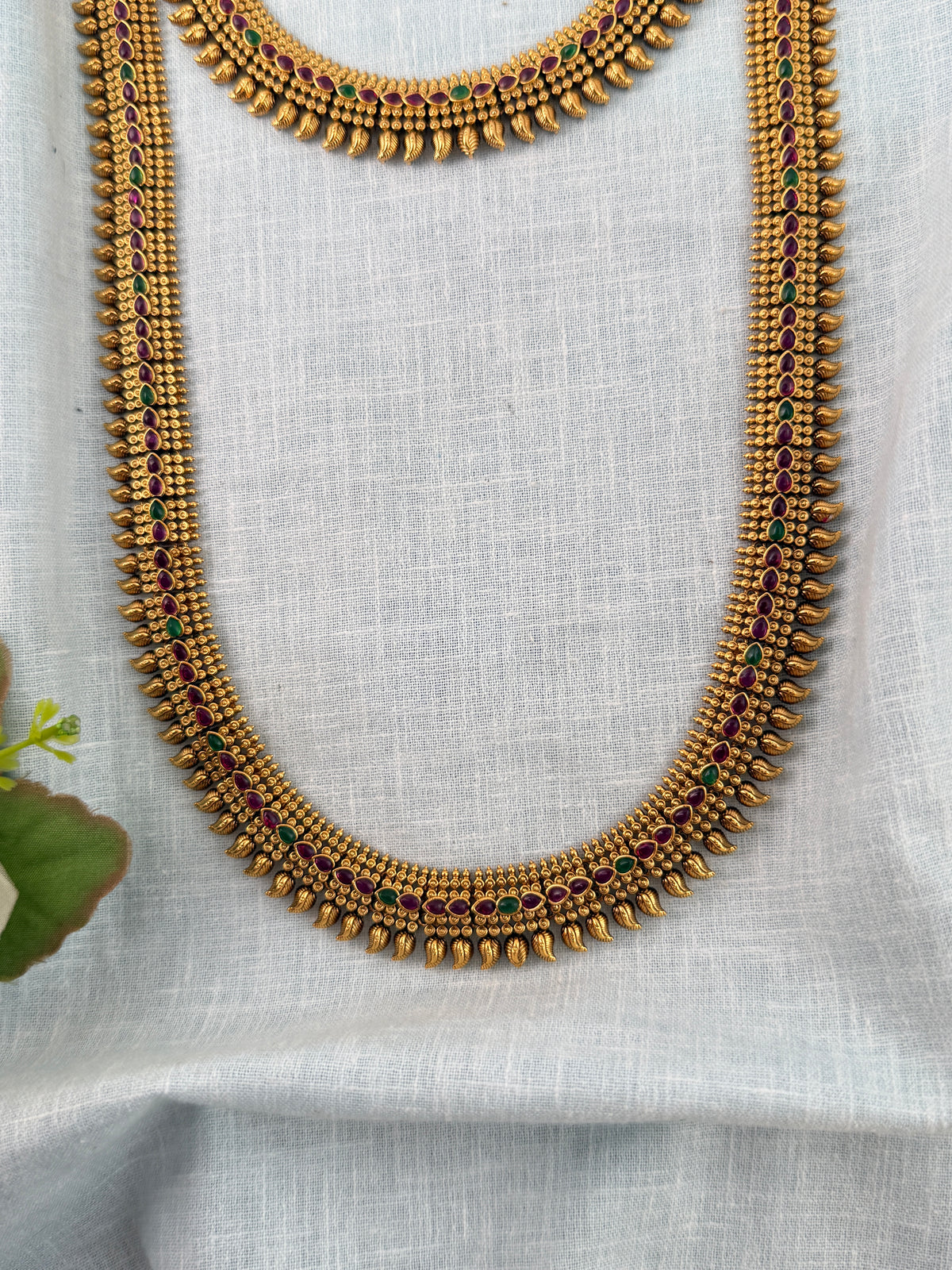 Antique Kaasu Semi Braidal Necklace Premium Set | N1129