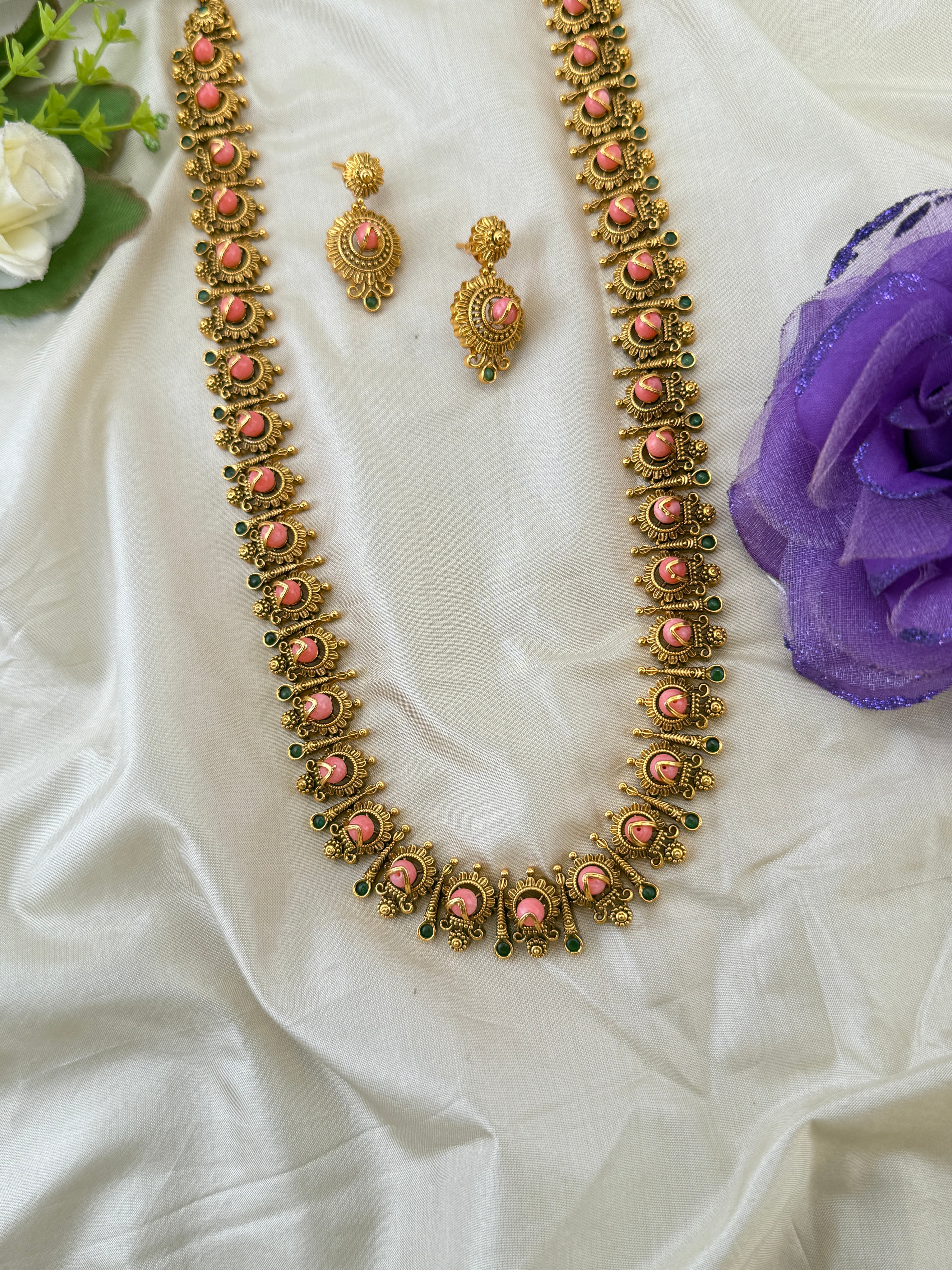 Royal Antique Long Necklace Set 1140