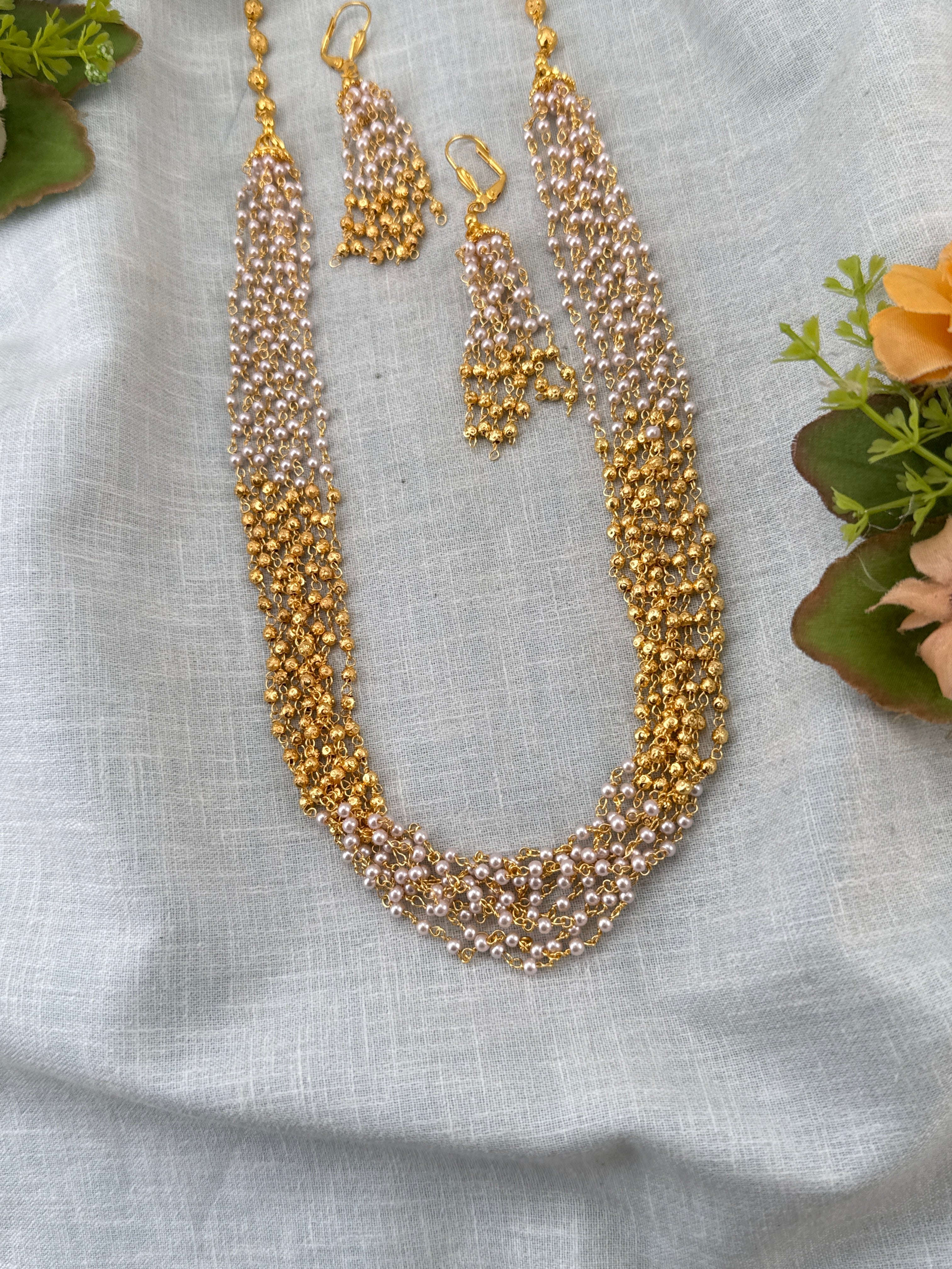 Royal Antique Pearl Multi Layer Necklace 1156