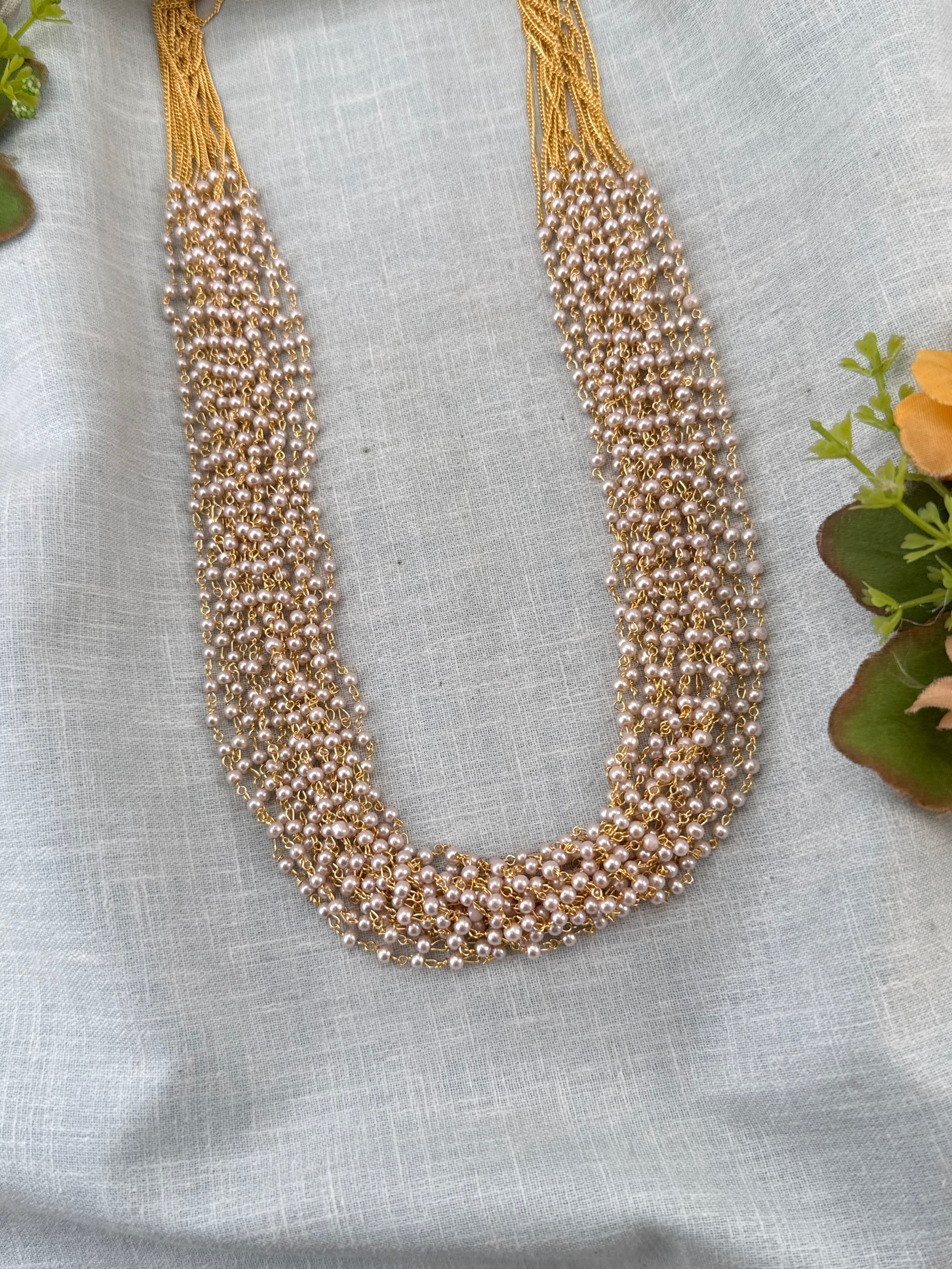 Royal Antique Pearl Multi Layer Necklace 1157