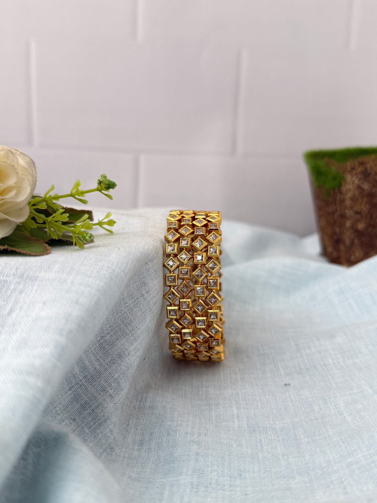 Antique temple style bridal bangles for women by Mahila