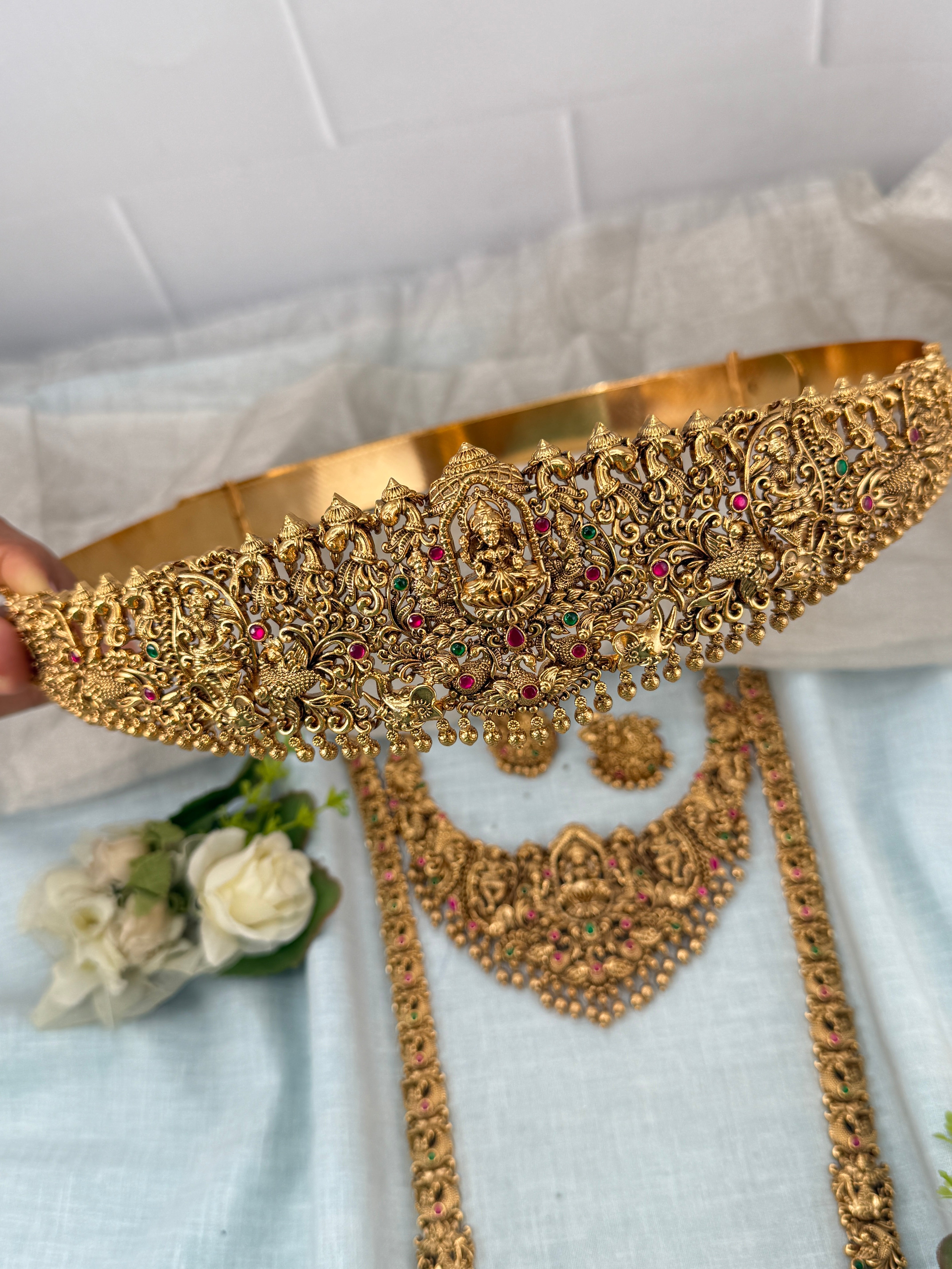 Royal Antique Jadau Bridal Necklace Set 1153