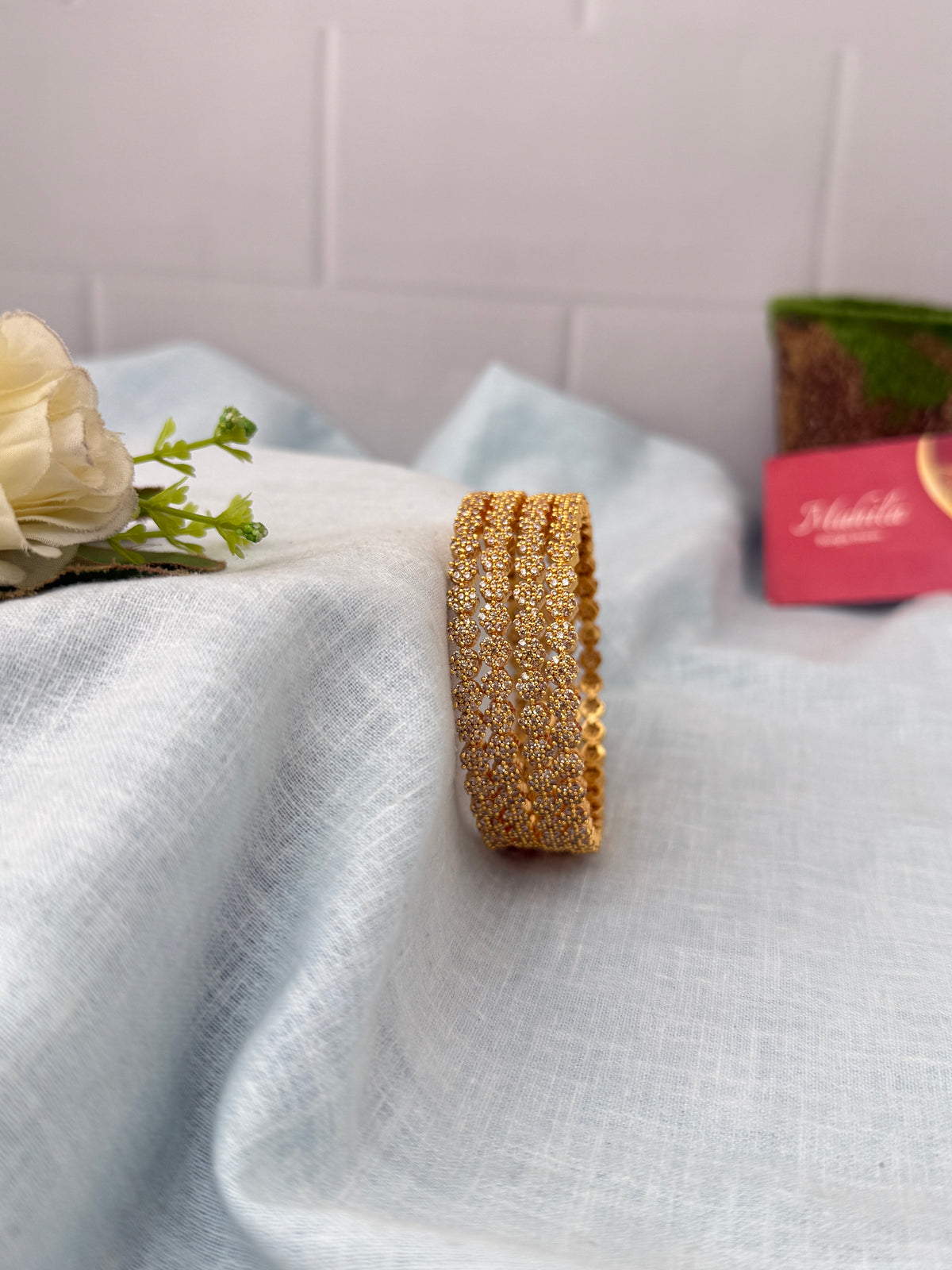 Antique temple style bridal bangles for women by Mahila