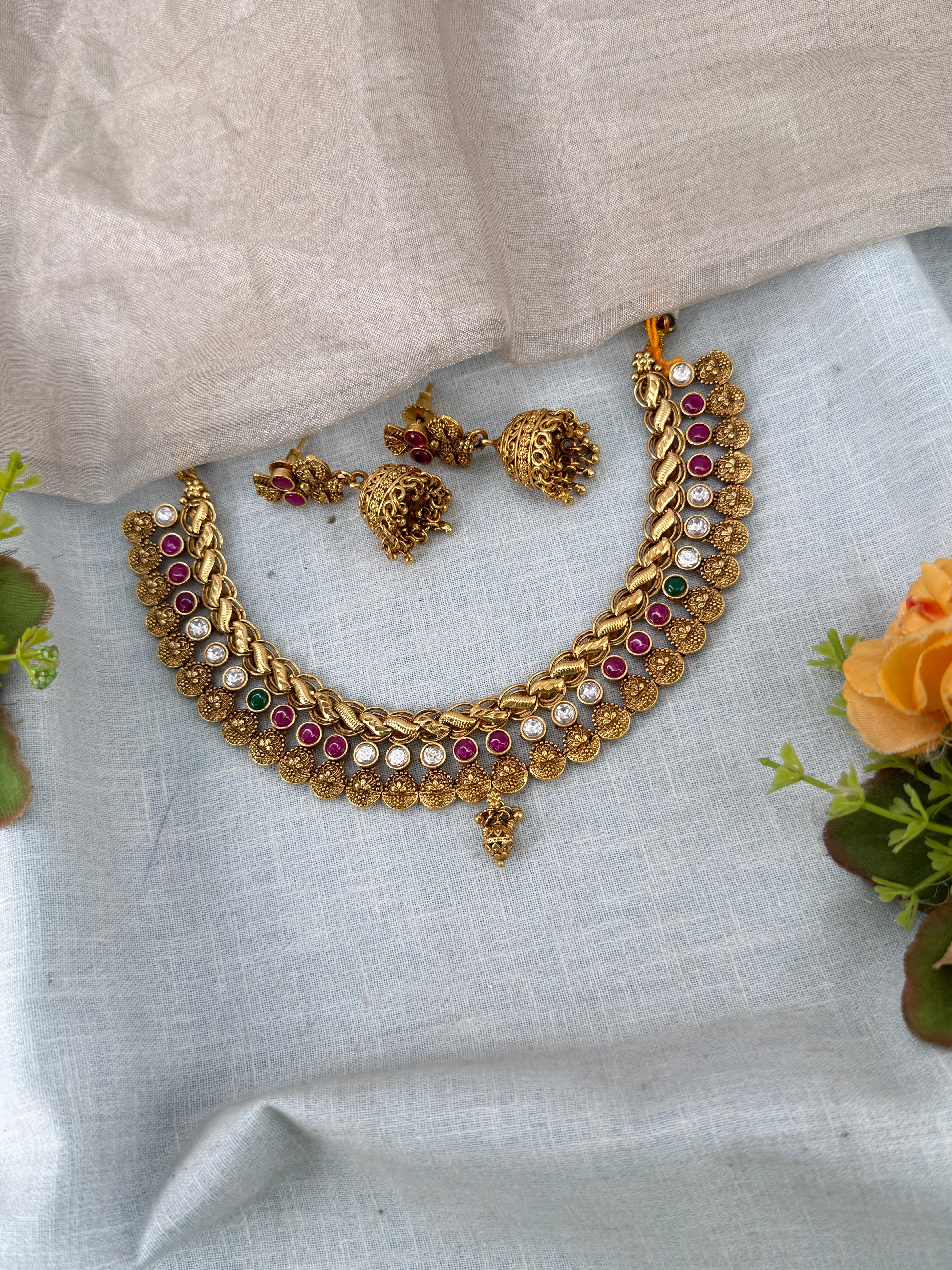 Antique Gold Necklace for Women – Traditional Ethnic Jewelry Online, bridal necklaces online