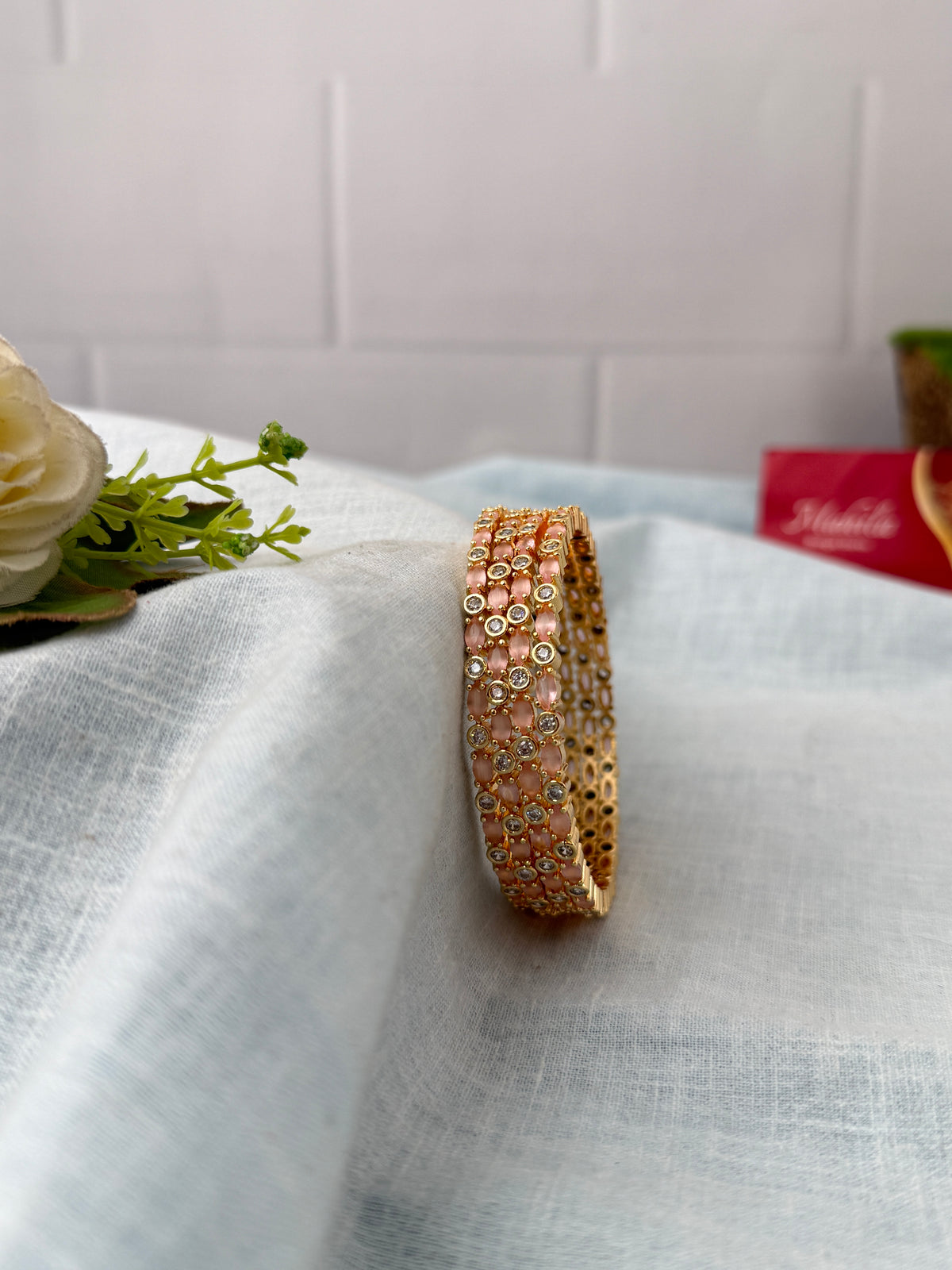 Antique temple style bridal bangles for women by Mahila