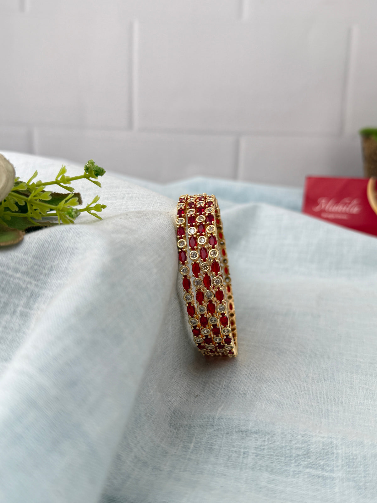 Antique temple style bridal bangles for women by Mahila
