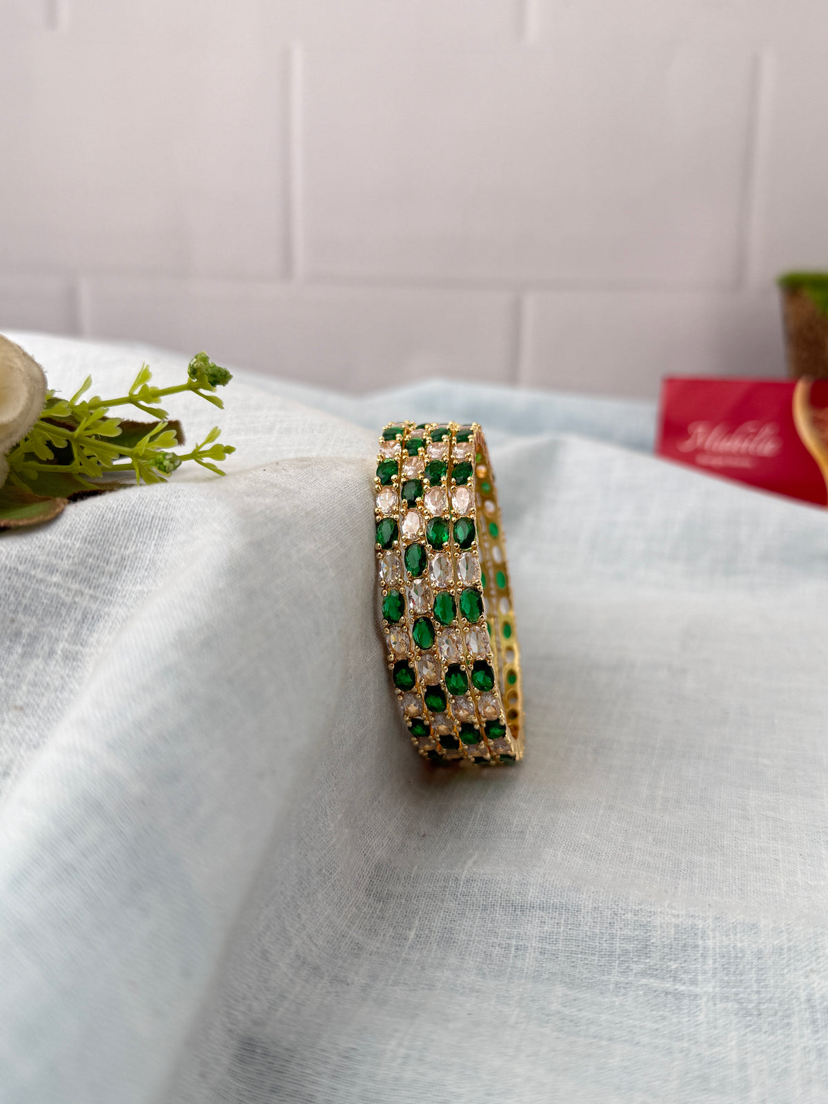 Antique temple style bridal bangles for women by Mahila