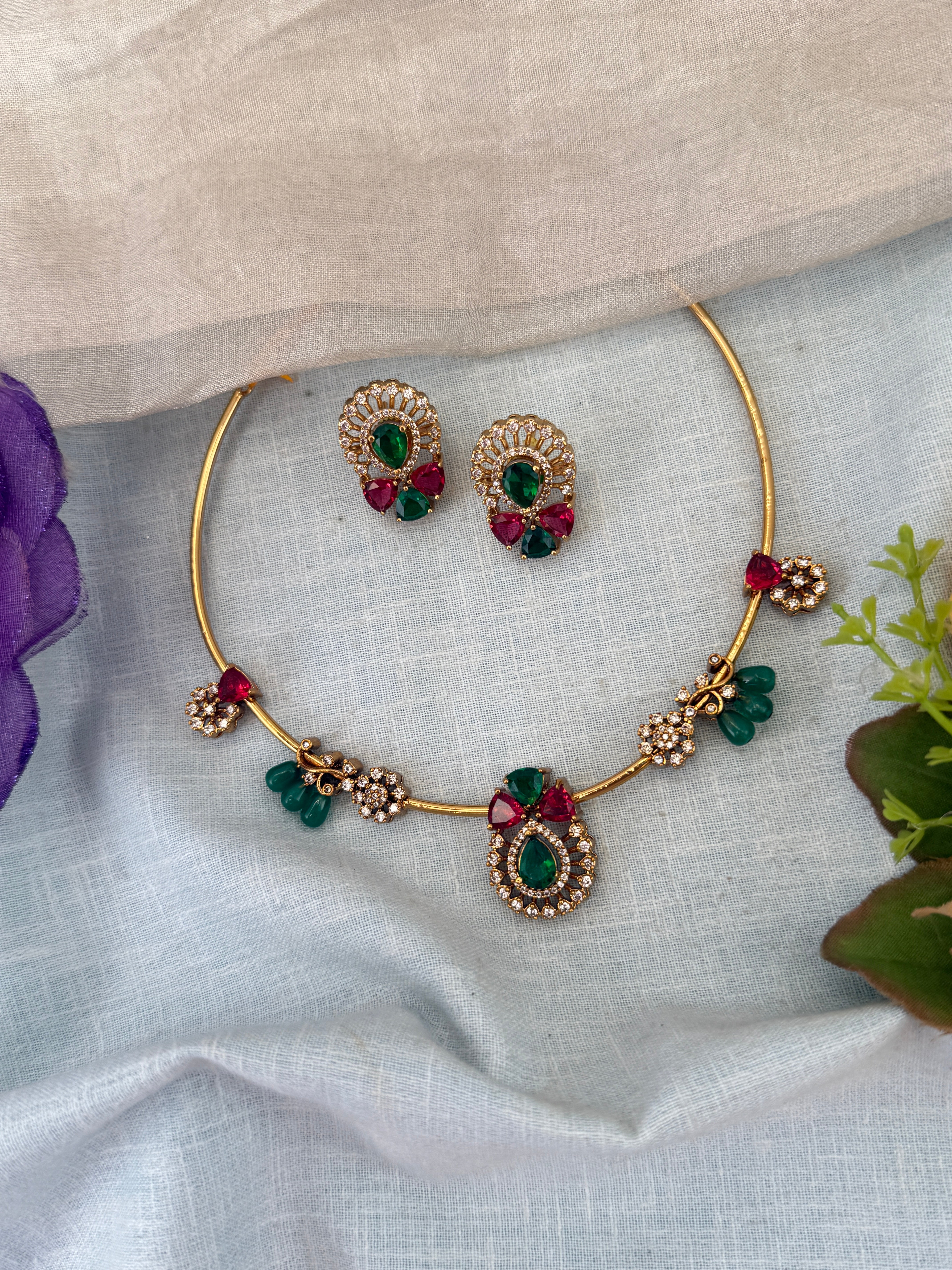 Royal Antique Kanti Short Necklace Set 1207