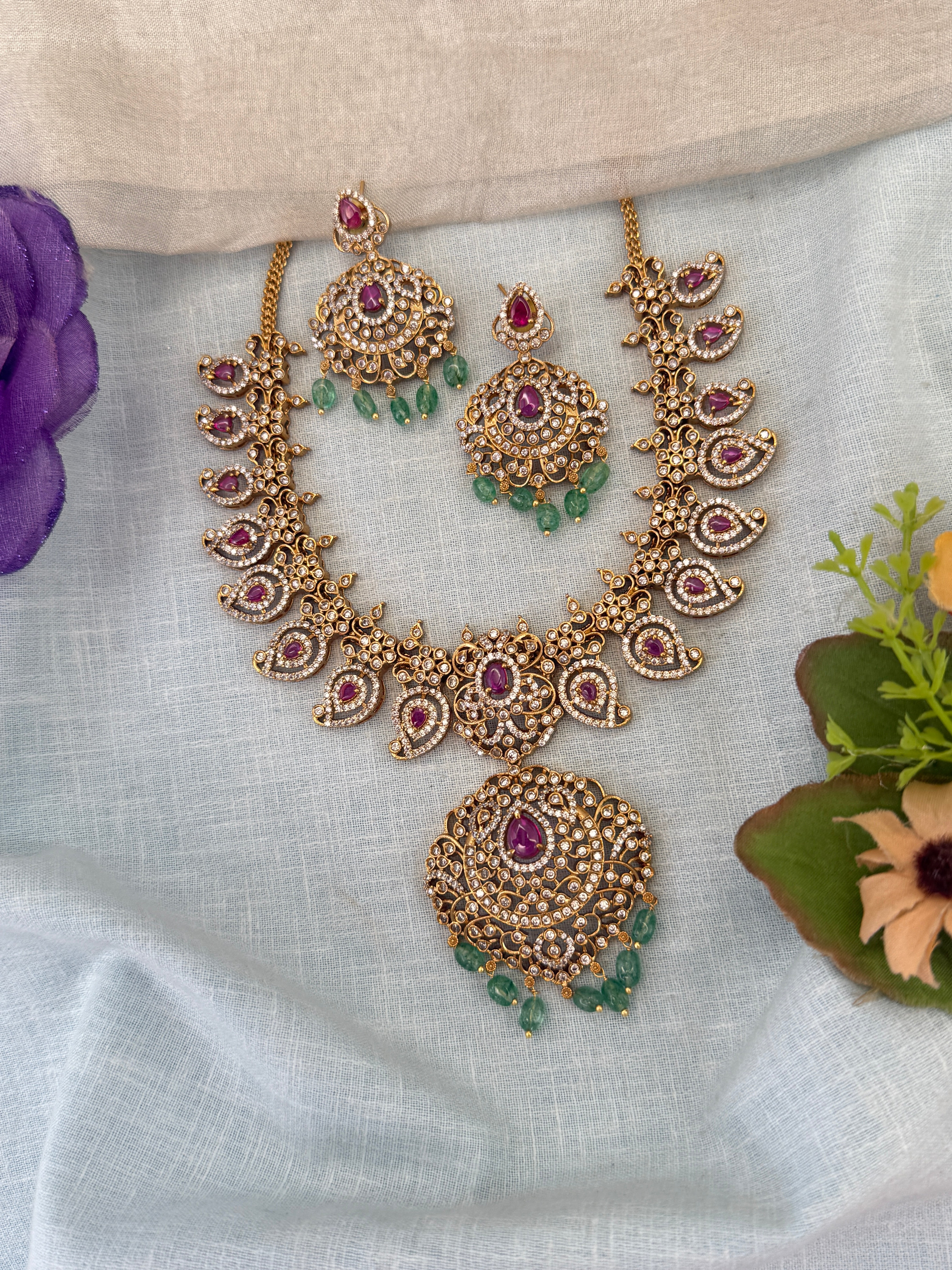 Antique Gold Necklace for Women – Traditional Ethnic Jewelry Online, bridal necklaces online