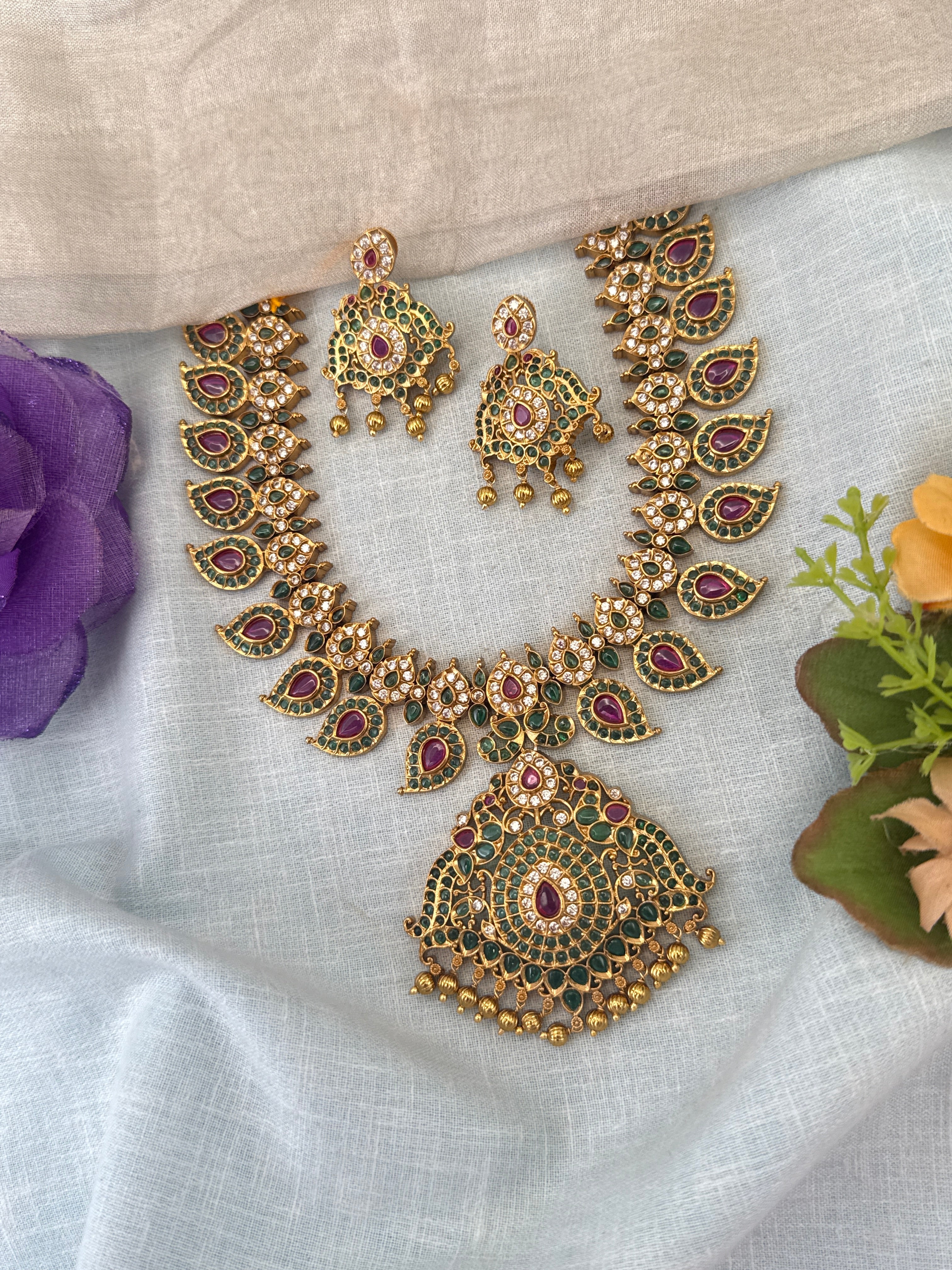 Antique Gold Necklace for Women – Traditional Ethnic Jewelry Online, bridal necklaces online