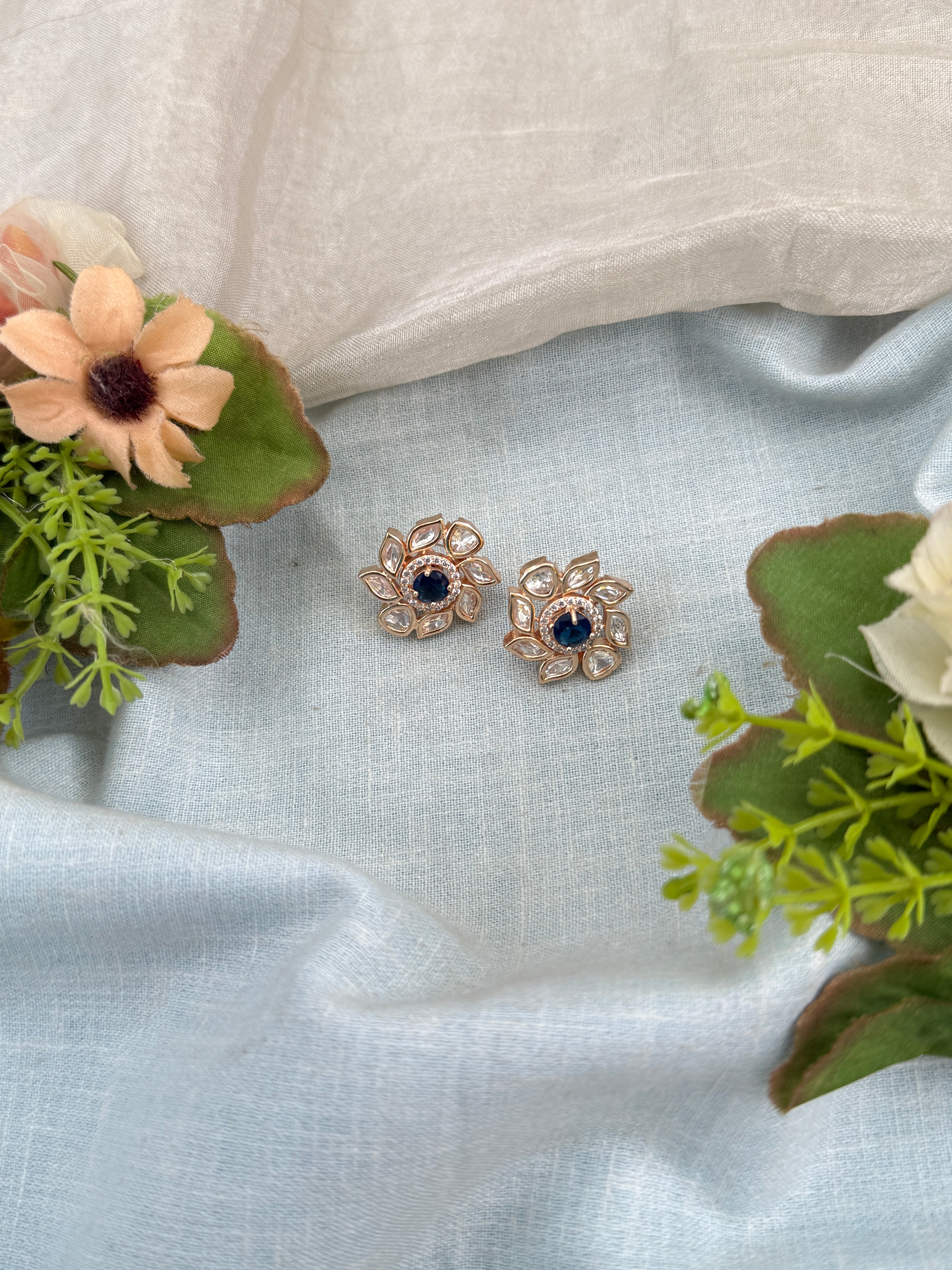 Antique Earrings, Bridal antique Kundan earrings, Antique kundan Jhumka