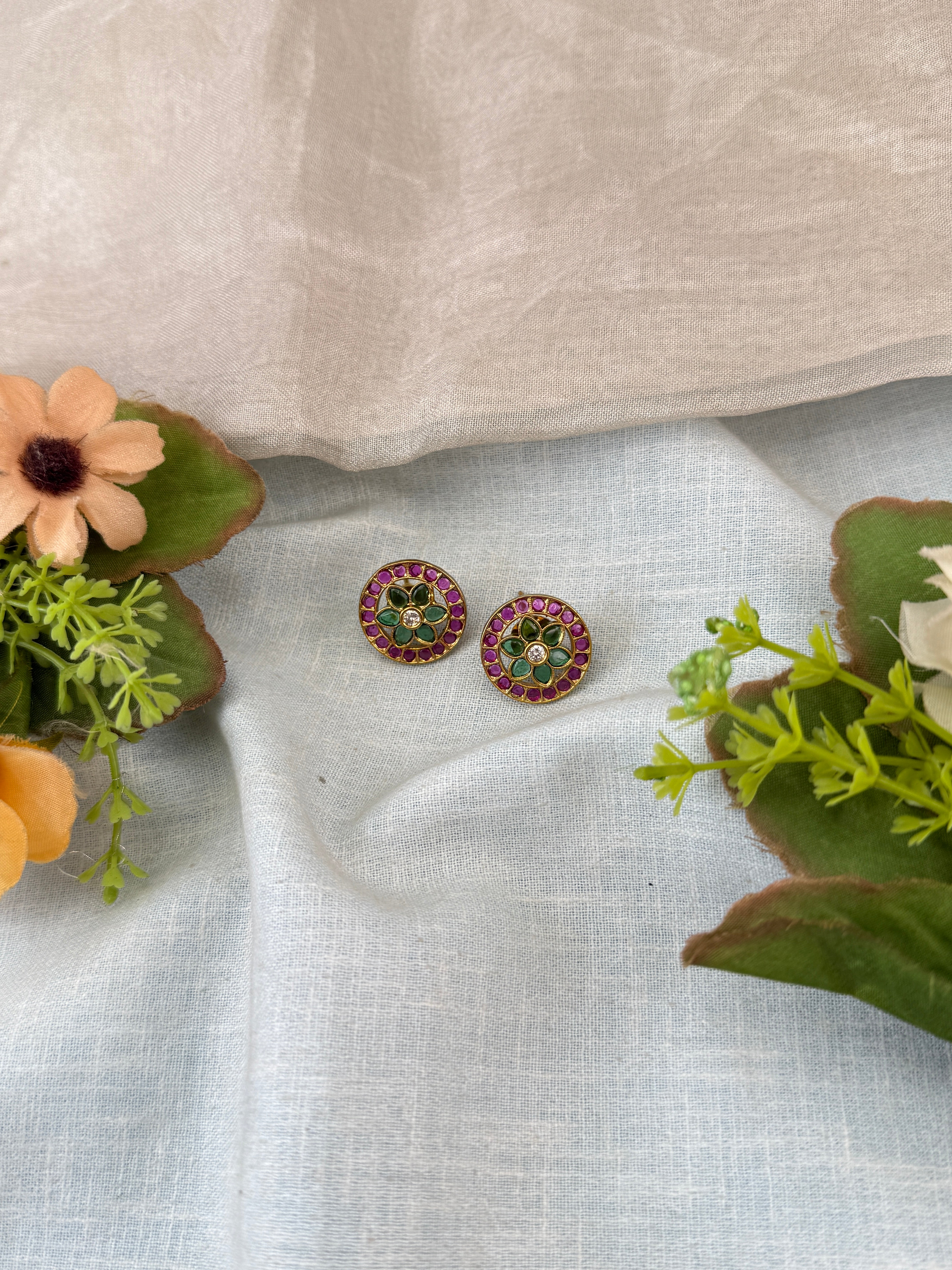 Indian wedding earrings, everyday wear antique earrings, stud design earrings, stud earrings online