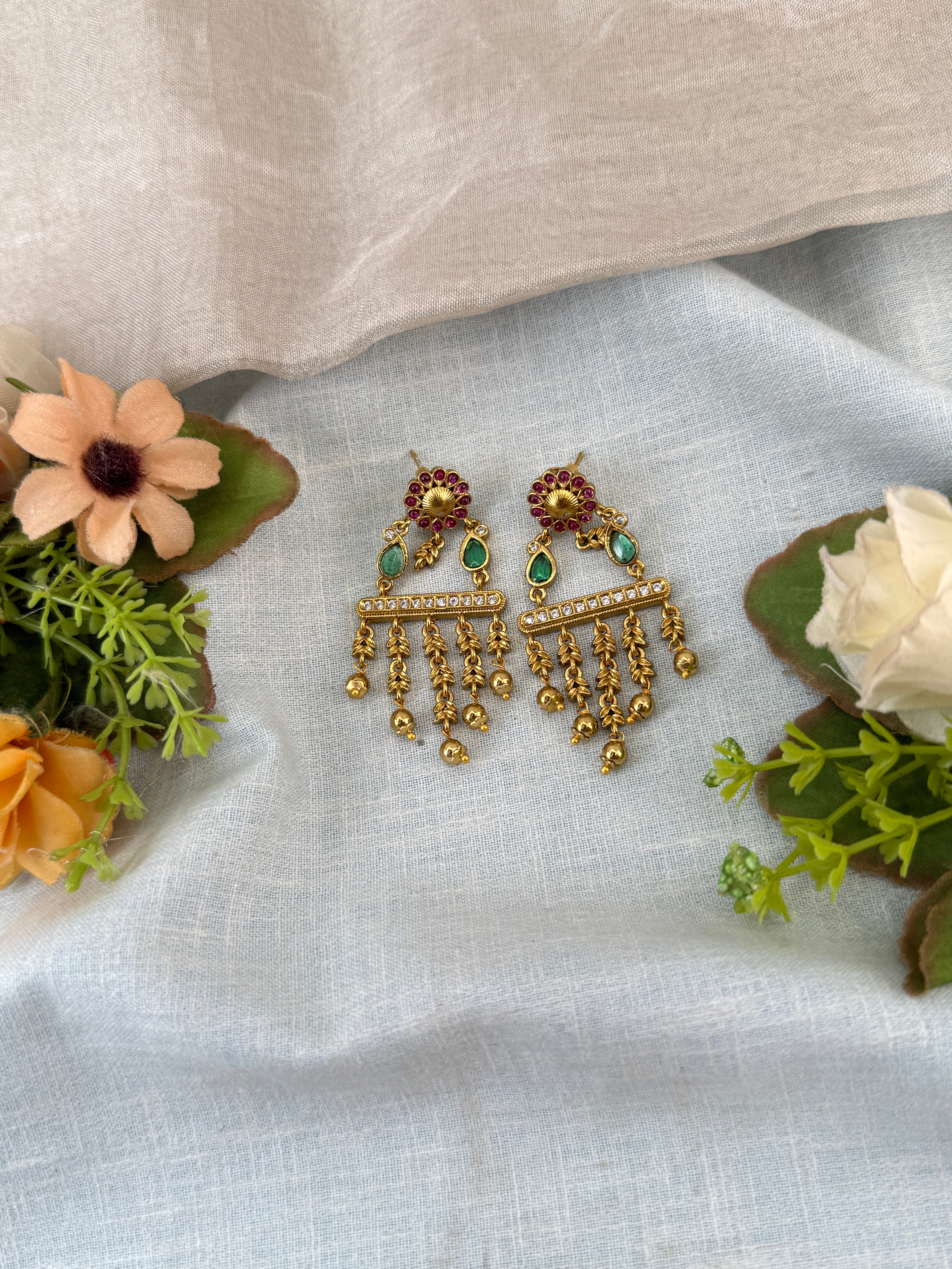 Indian wedding earrings, everyday wear antique earrings, stud design earrings, stud earrings online