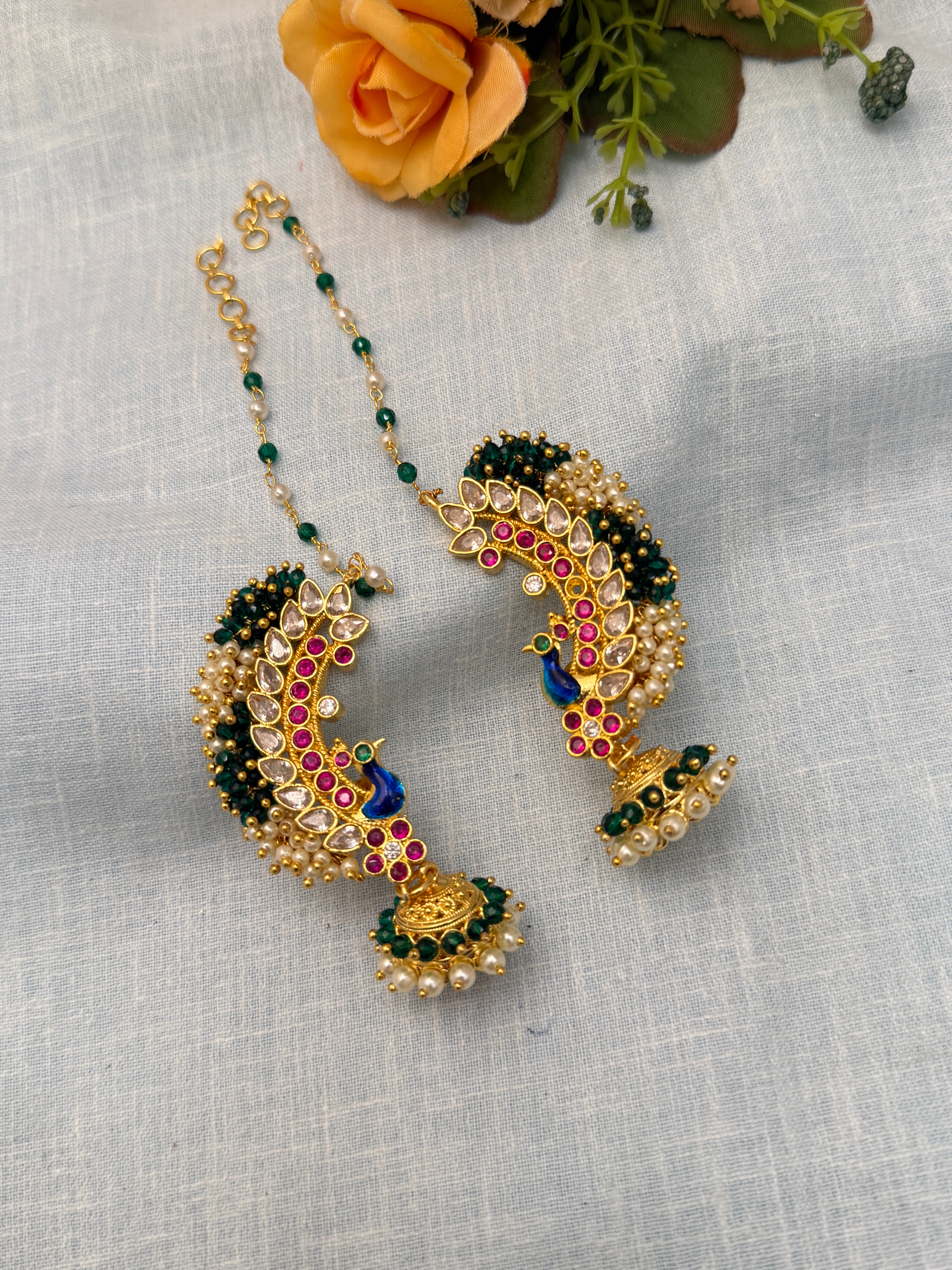 Antique Earrings, Bridal antique earrings, Antique Jhumka