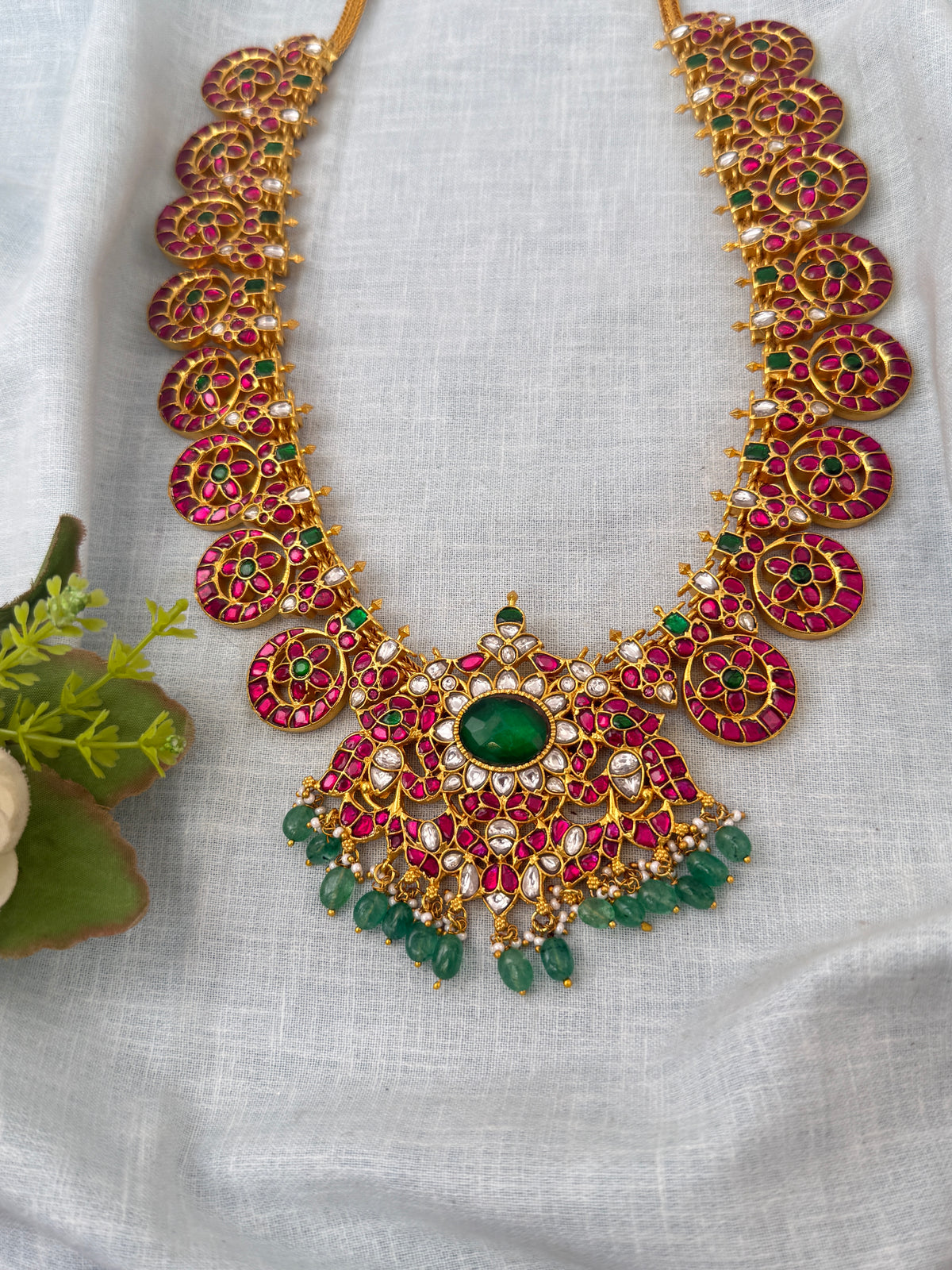 Jadau Kundan Grand Buttamal Necklace| N1259