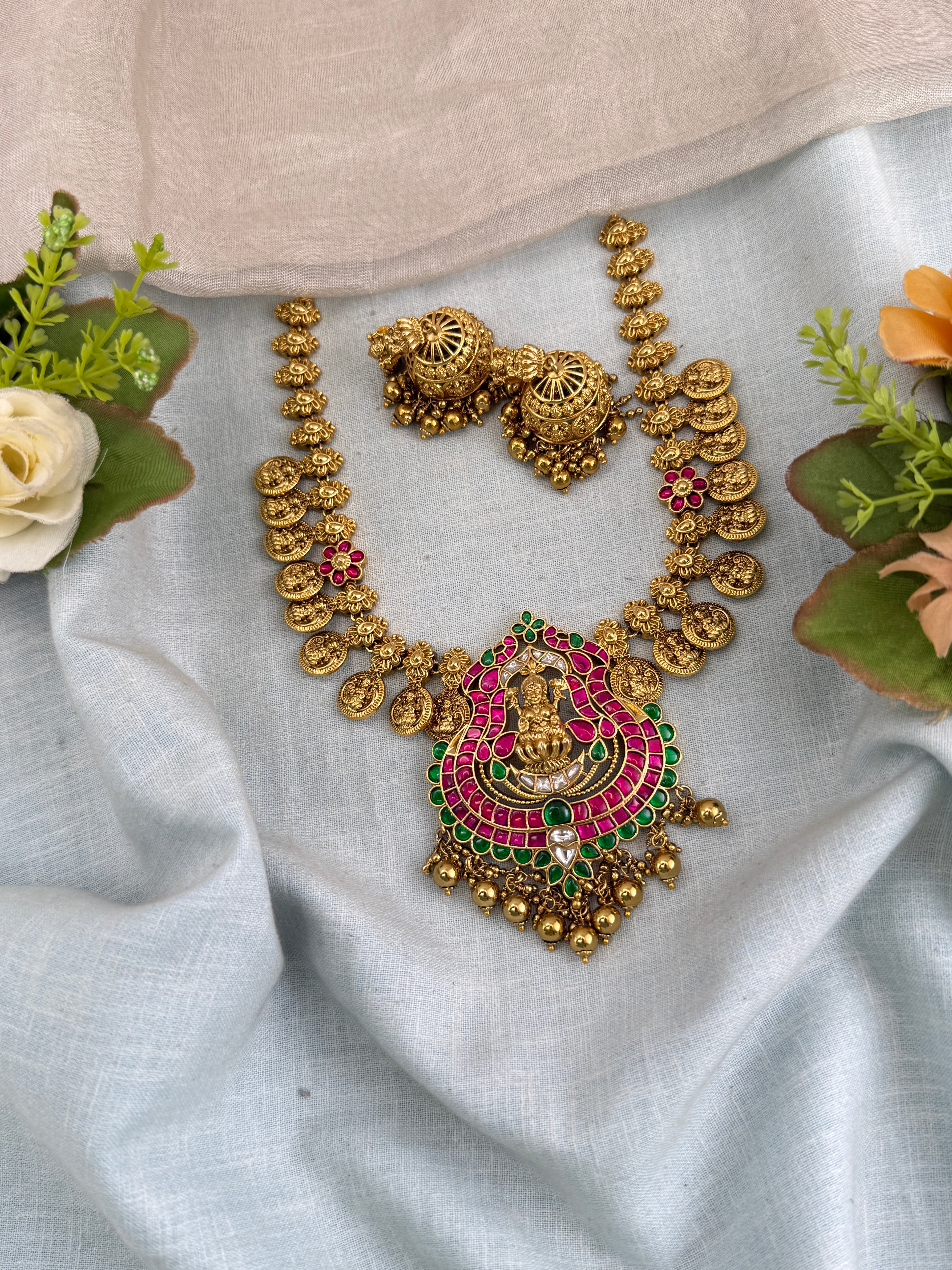 Antique temple necklace for women