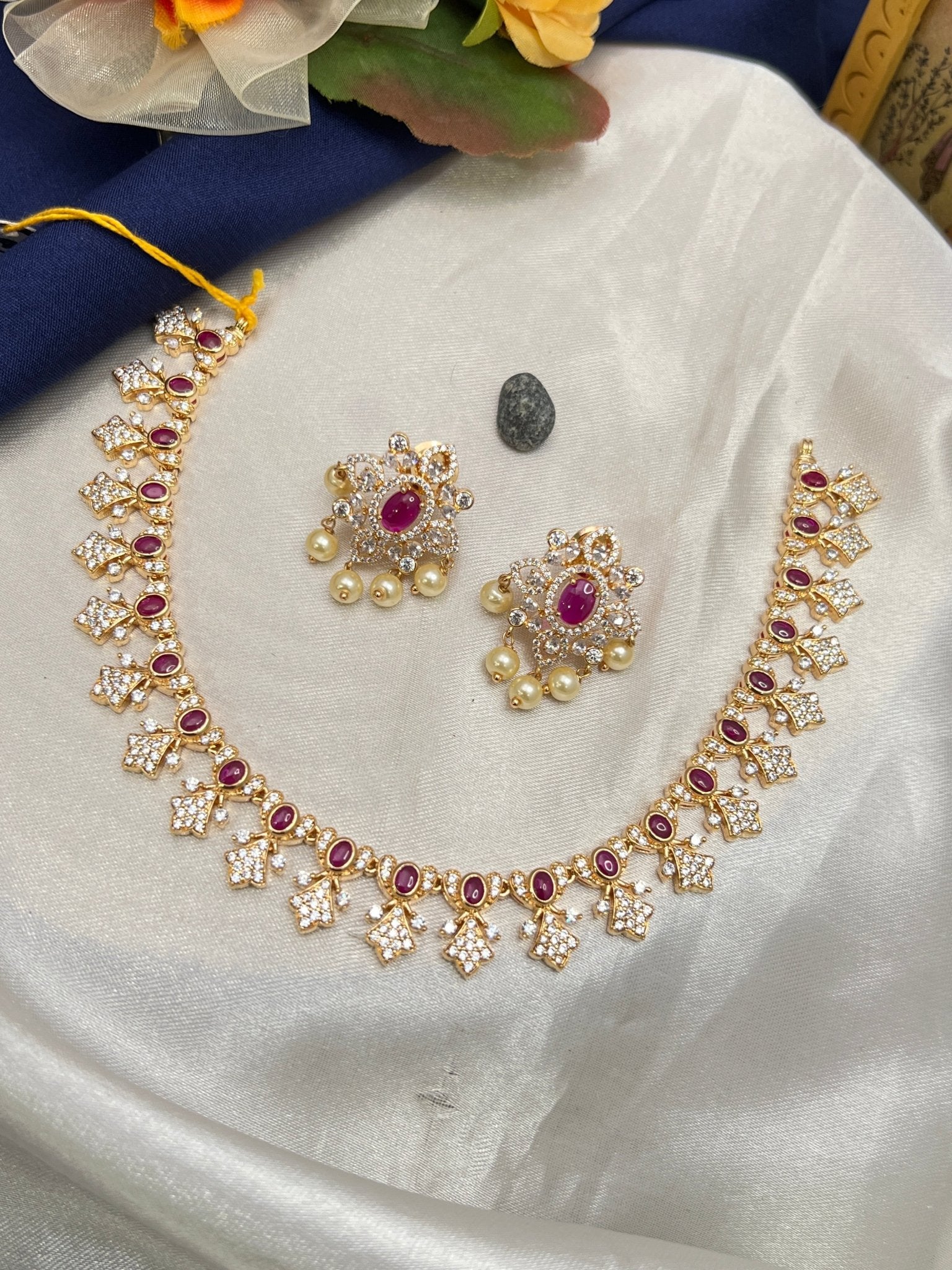 American diamond Necklace 0068 - Mahilas