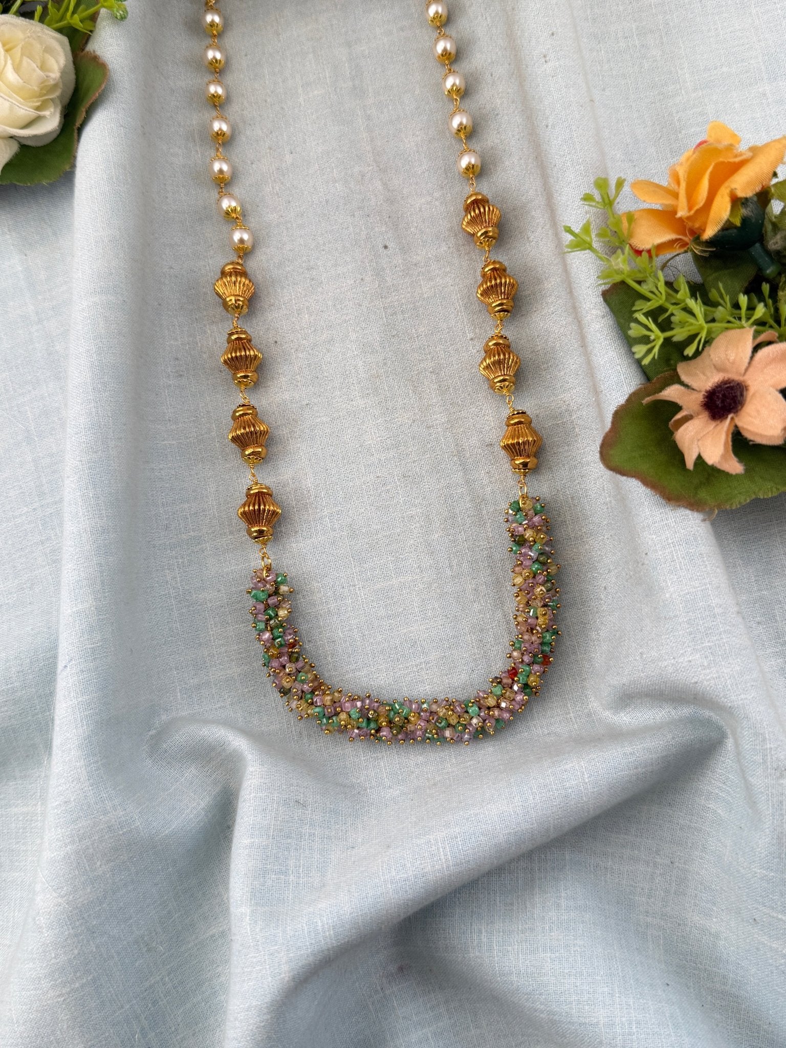 Antique Chain Pearl Mala | N0376C - Mahilas