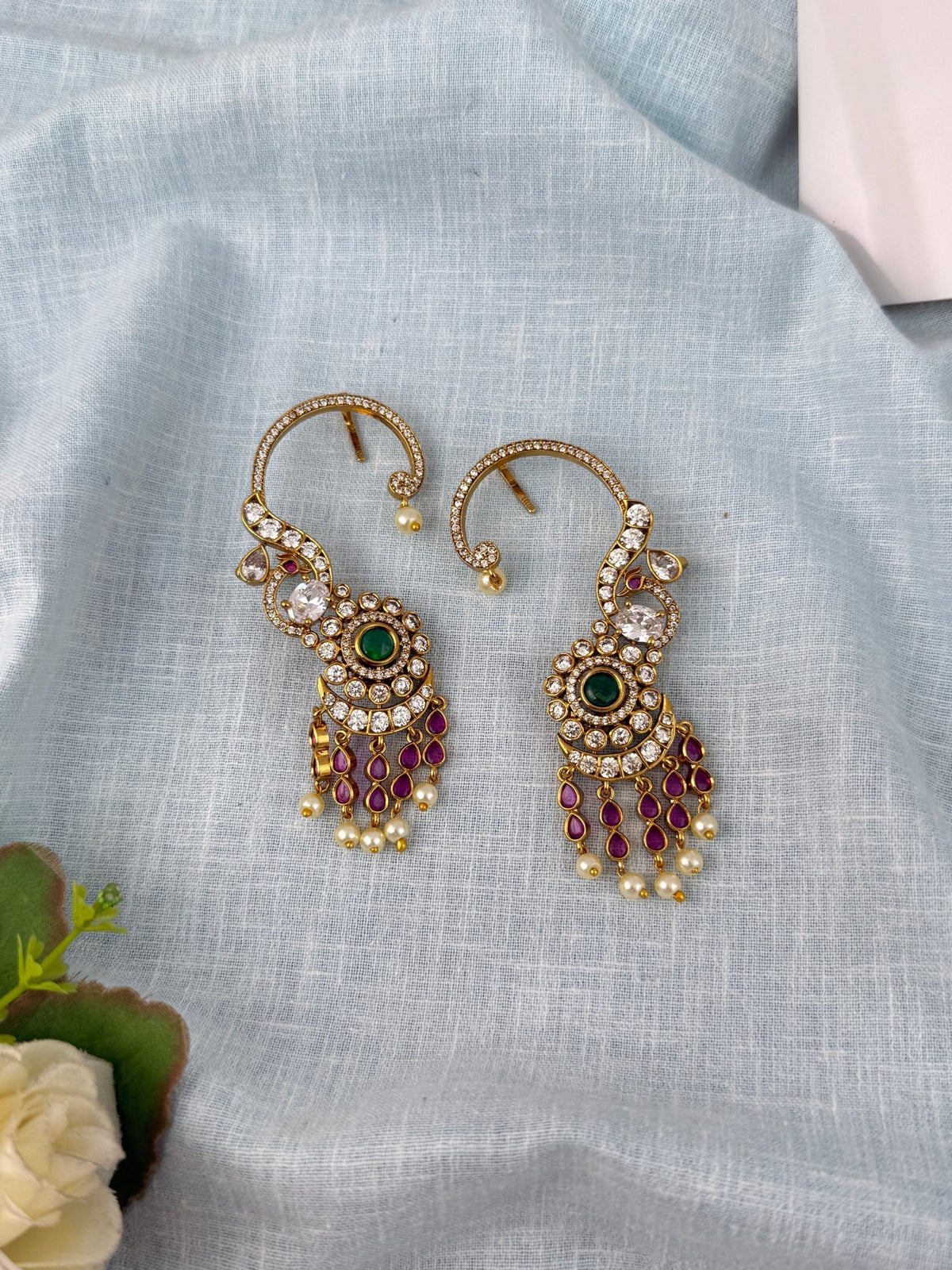 Antique Designer Earrcuff Earrings| E0698 A - Mahilas