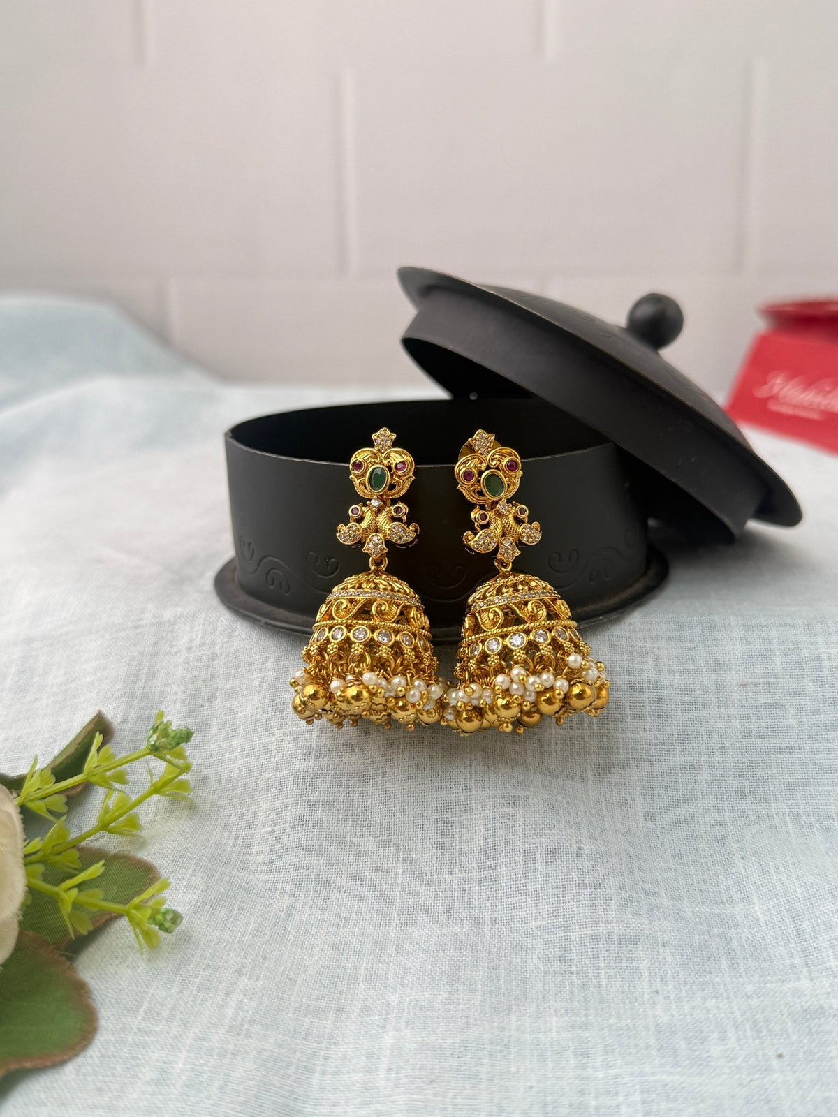 Antique Designer Jhumka Earrings| E0712 - Mahilas